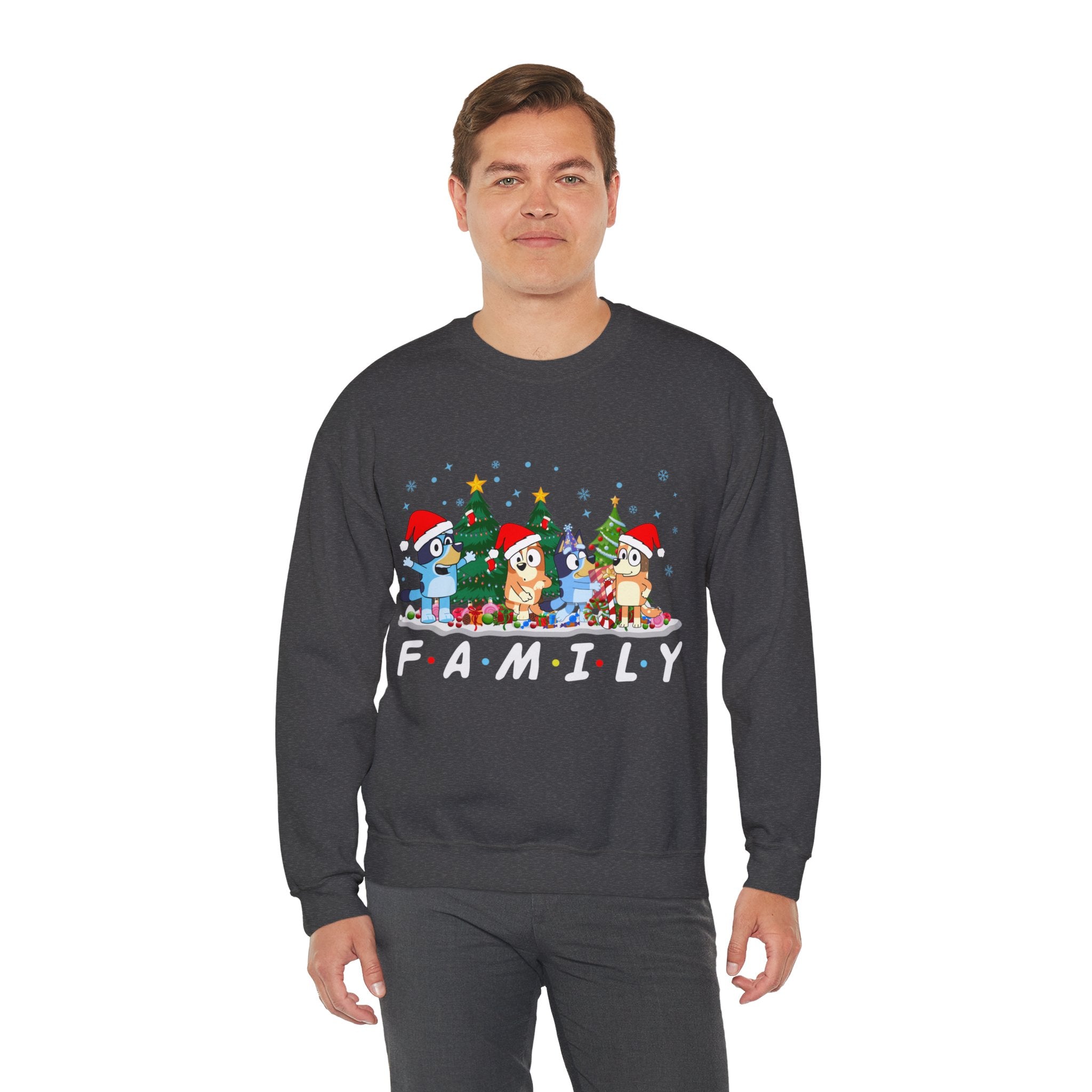 Christmas Bluey Family Sweatshirt, Bluey Party Family Xmas Shirt, Funny Christmas Shirt, Christmas Bluey Sweatshirt, Bluey Party Christmas