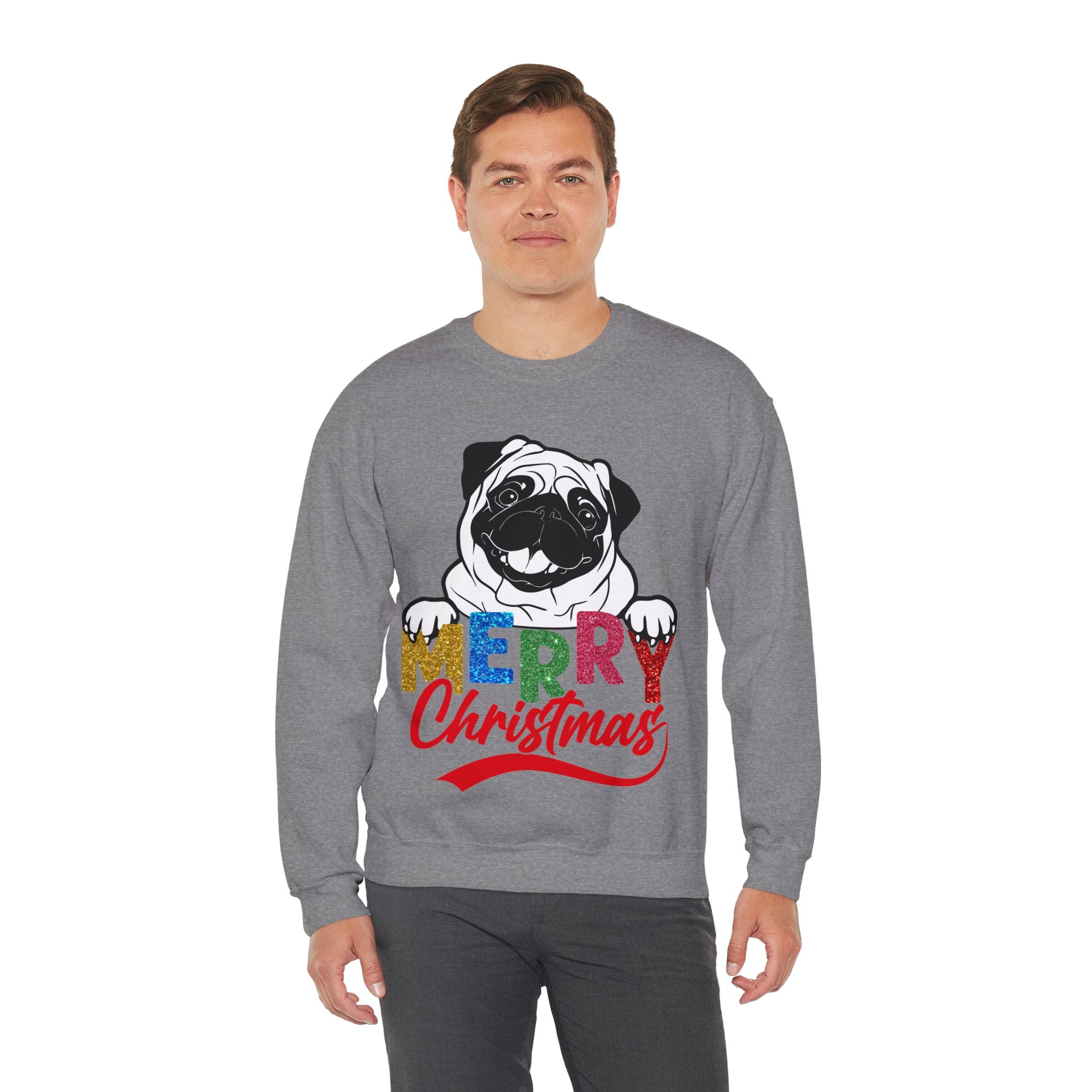 Christmas Pug Sweatshirt, Funny Pug Christmas Sweatshirt, Dog Lover Gift, Pug Mom Sweatshirt, Dog Mom Shirt