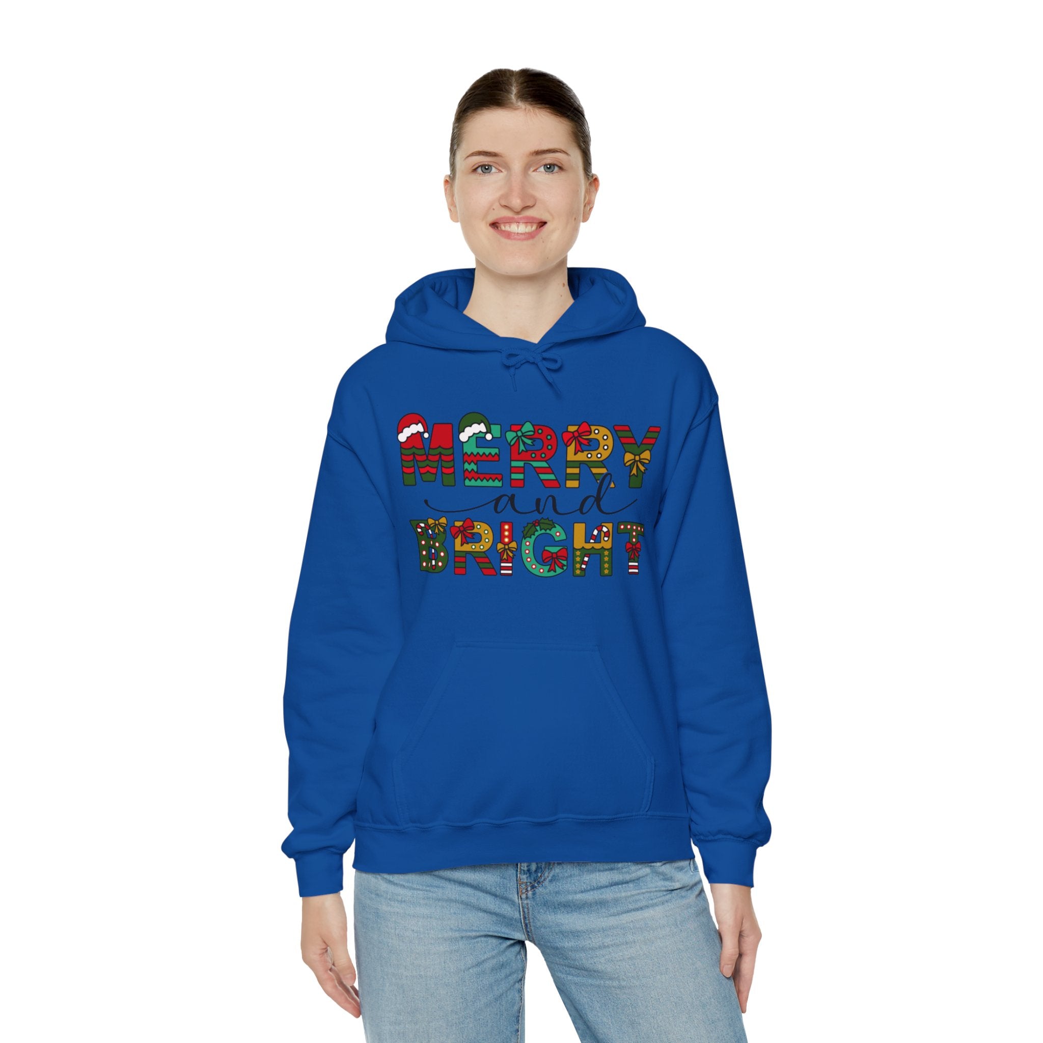 Merry And Bright Hoodie, Christmas Hoodie, Christmas Women Hoodie, Christmas Family Hoodie, Christmas Shirt, Christmas Matching Hoodie