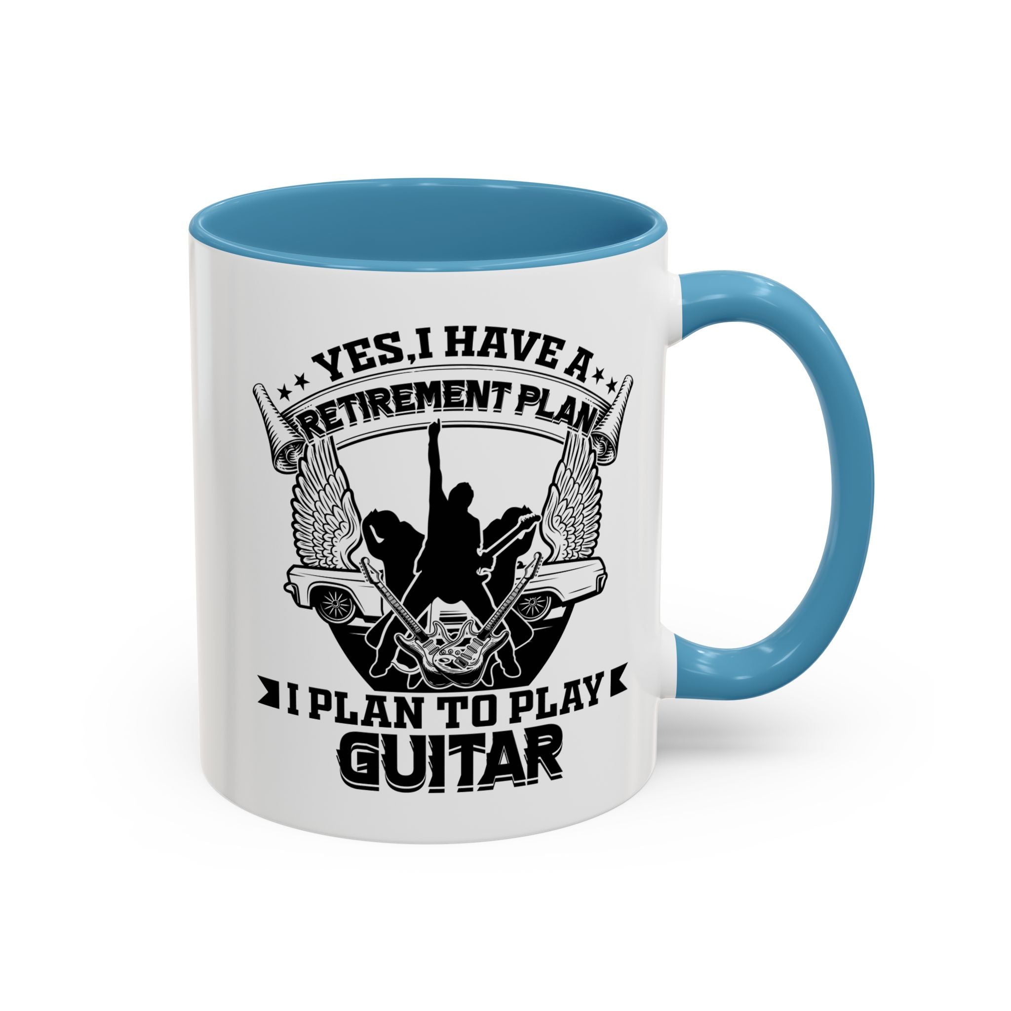 Yes I have a Retirement Plan I Plan to Play Guitar Coffee Mug, Funny Retirement Plan Mug for Guitar Lovers, Musician Gift, Guitar Player Mug