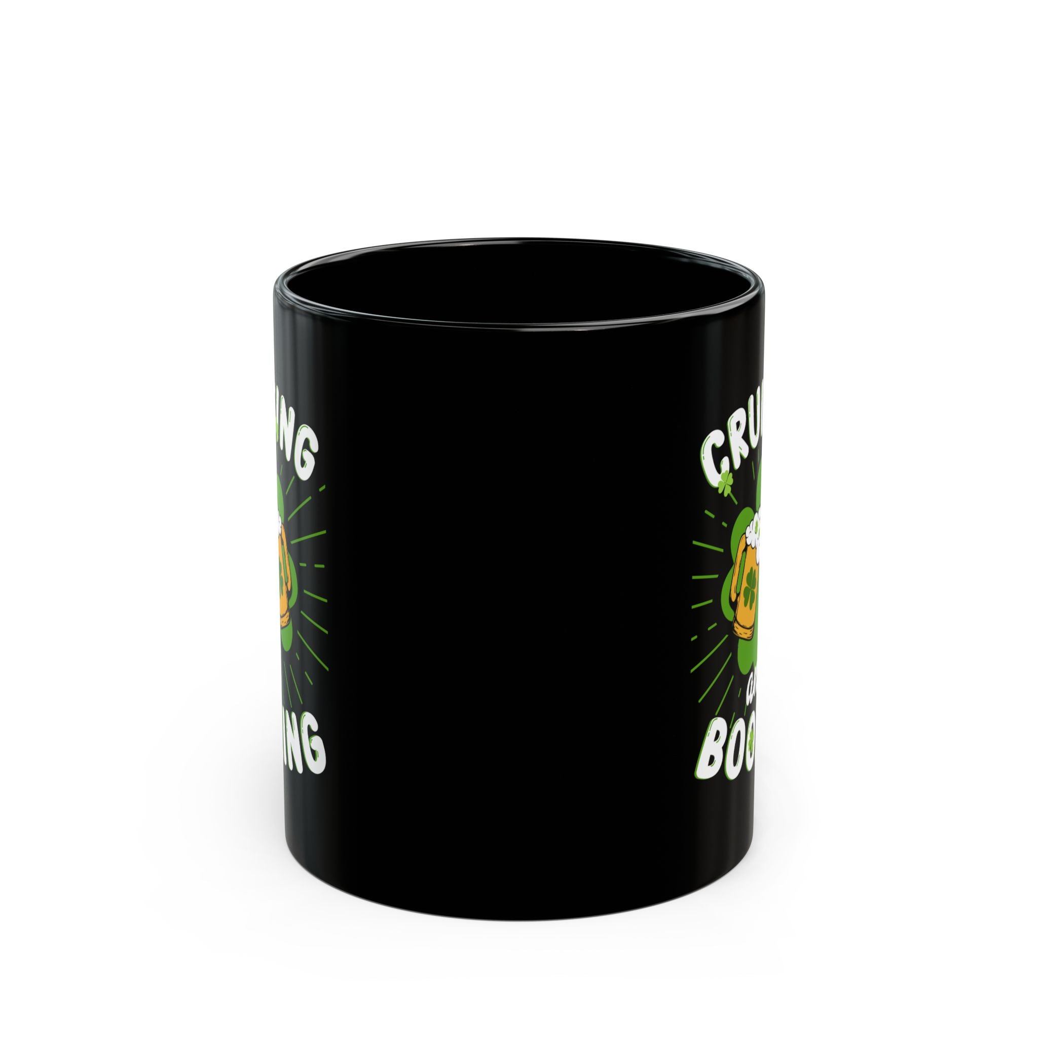 St. Patrick's Day Cruising and Boozing Drinking Black Coffee Mug