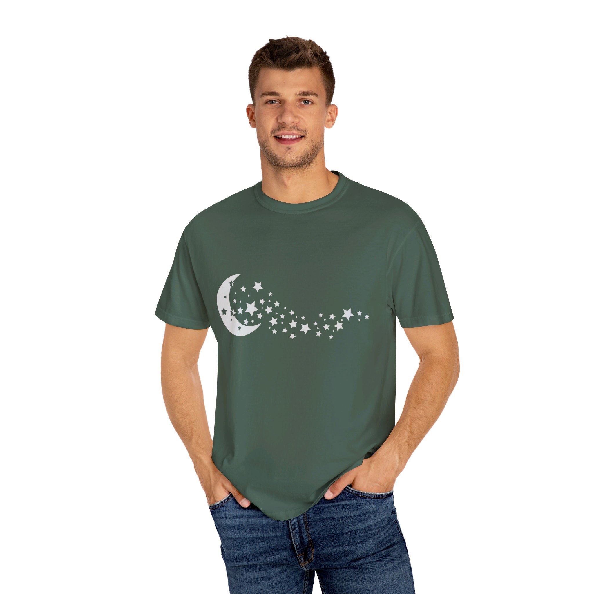 Moon Stars Shirt, Night Sky Shirt, Moon T Shirt, Crescent Moon, Moon Phase Shirt, Moon Tee, Astronomy Shirt, Moon Stars Tee