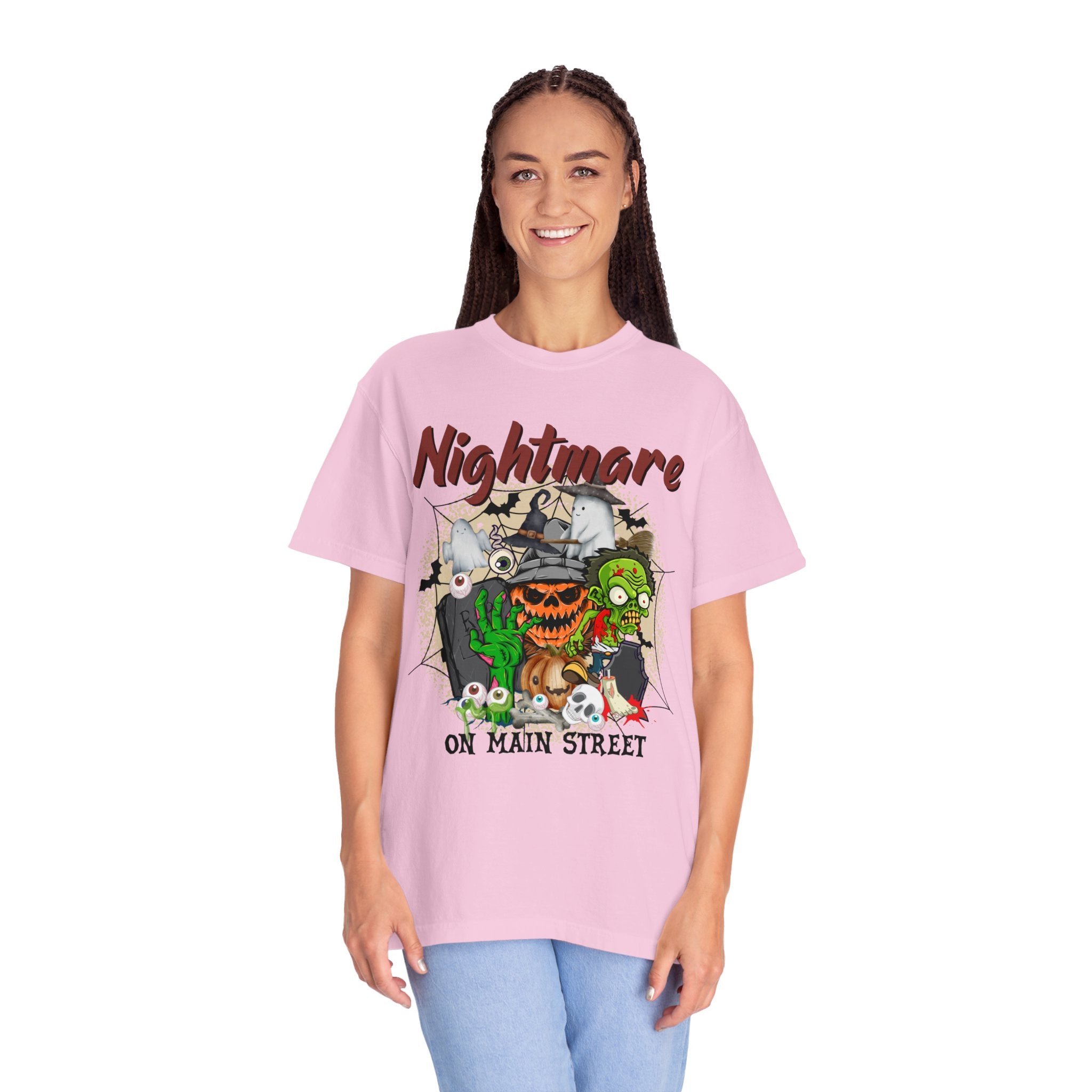 Nightmare On The Main Streat Shirt, Retro Mickey Minnie Halloween Shirts, Vintage Disney Halloween T-shirt, Halloween Pumpkin