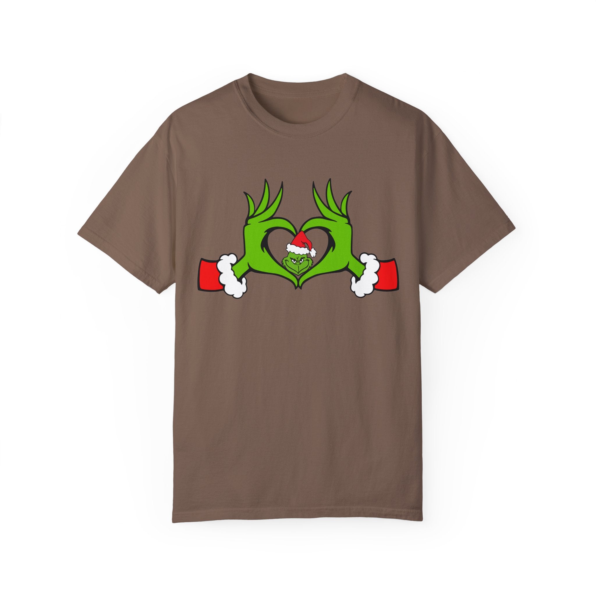 Grinch Heart Hands Graphic Tees, Grinch T-Shirt, Christmas Shirt, Xmas Clothing, Holiday T Shirts, Christmas Gifts, Christmas Party Shirt, Grinchmas T-shirt