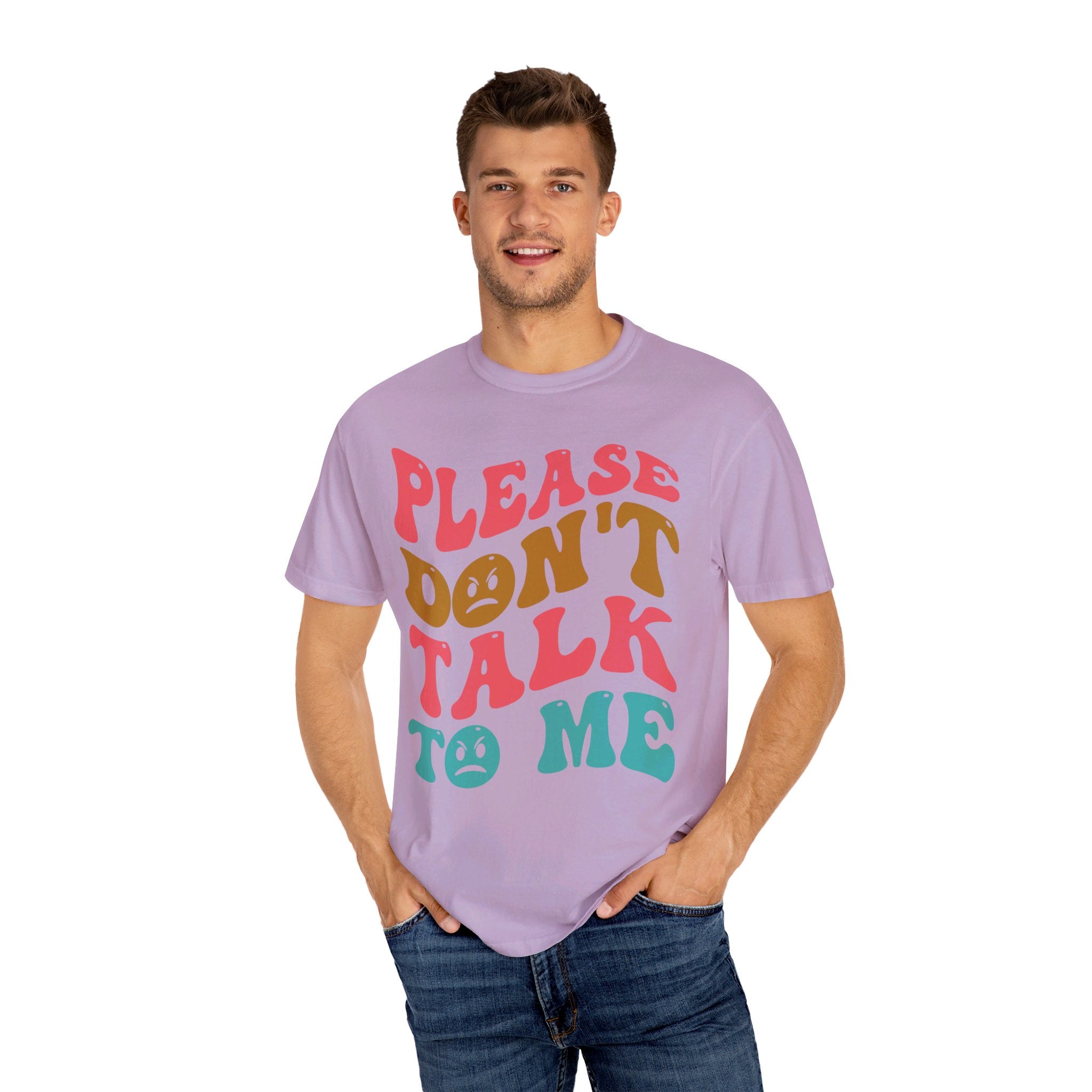 Please don't talk to me shirt, Funny introvert shirt, Words on back retro, Sarcastic introvert gift