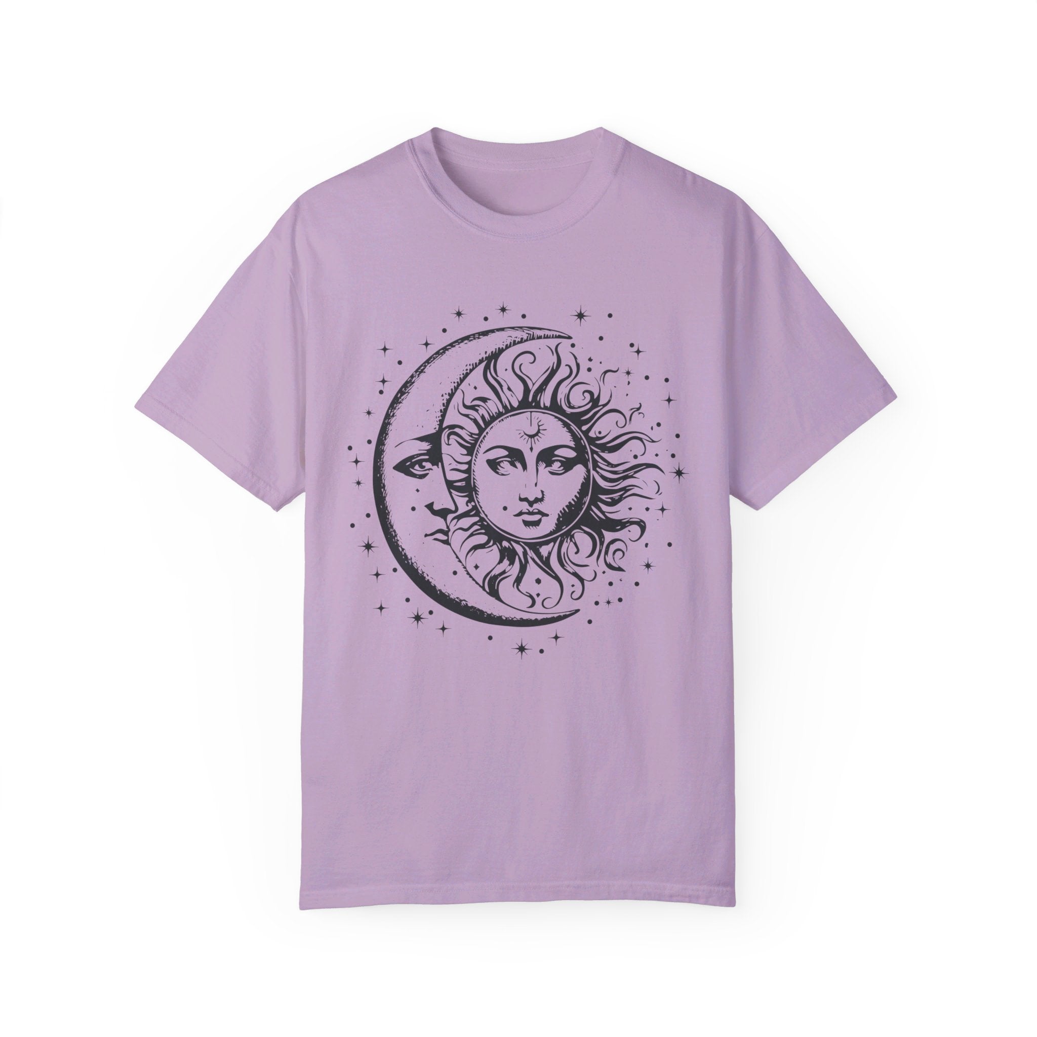 Celestial Shirt, Moon Phase T-shirt, Boho Mystical Moon And Sun Tee, Boho Moon Outfit, Spiritual Moon Unisex Clothing Gifts