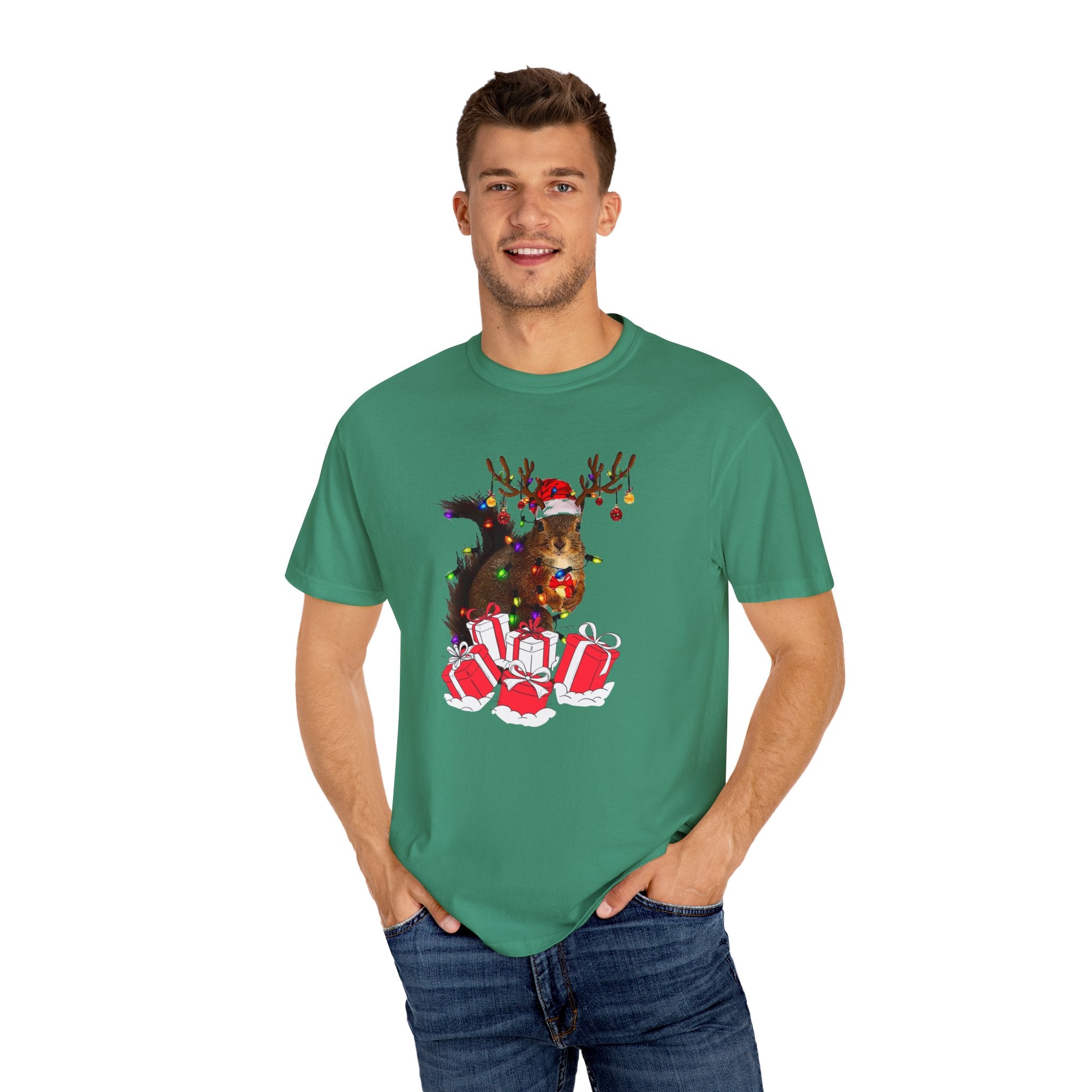 Christmas Squirrel Lights Shirt, Funny Christmas Tshirt, Christmas Shirt, Xmas Party Shirt, Christmas Gift Shirt, Cute Christmas Tshirt