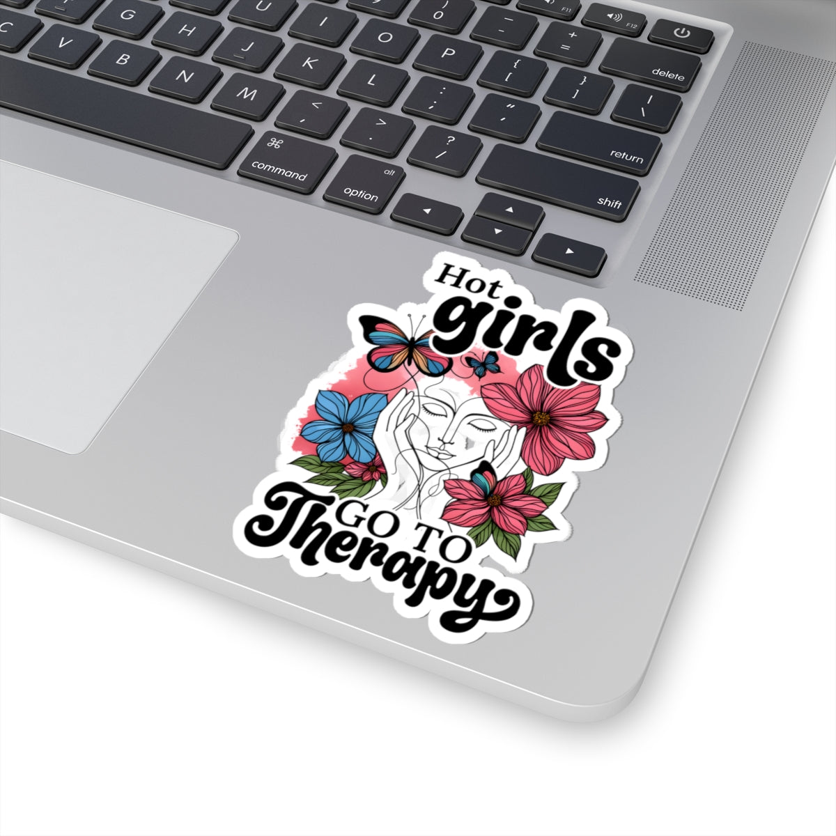 Hot Girls Go to Therapy Kiss-Cut Stickers, Therapist Waterproof Sticker, Mental Health Awareness Stickers, Counselor Gift