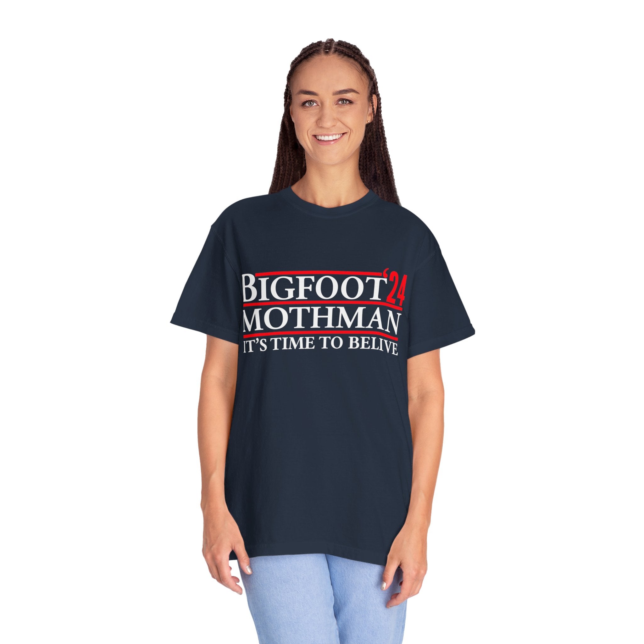 UNIDAZE Bigfoot Mothman 2024 President Election Shirt, Funny Vote Bigfoot Political Satire Humor Tee, Unique T-Shirt Gift for Men and Women Printify 2024 election shirt bigfoot lover shirt bigfoot shirt bigfoot usa Cotton Crew neck DTG for president funny 2024 election funny bigfoot shirt funny election shirt joke shirt Men's Clothing mothman shirt Oversized political satire sasquatch shirt T-shirts TikTok Unisex vote bigfoot Women's Clothing