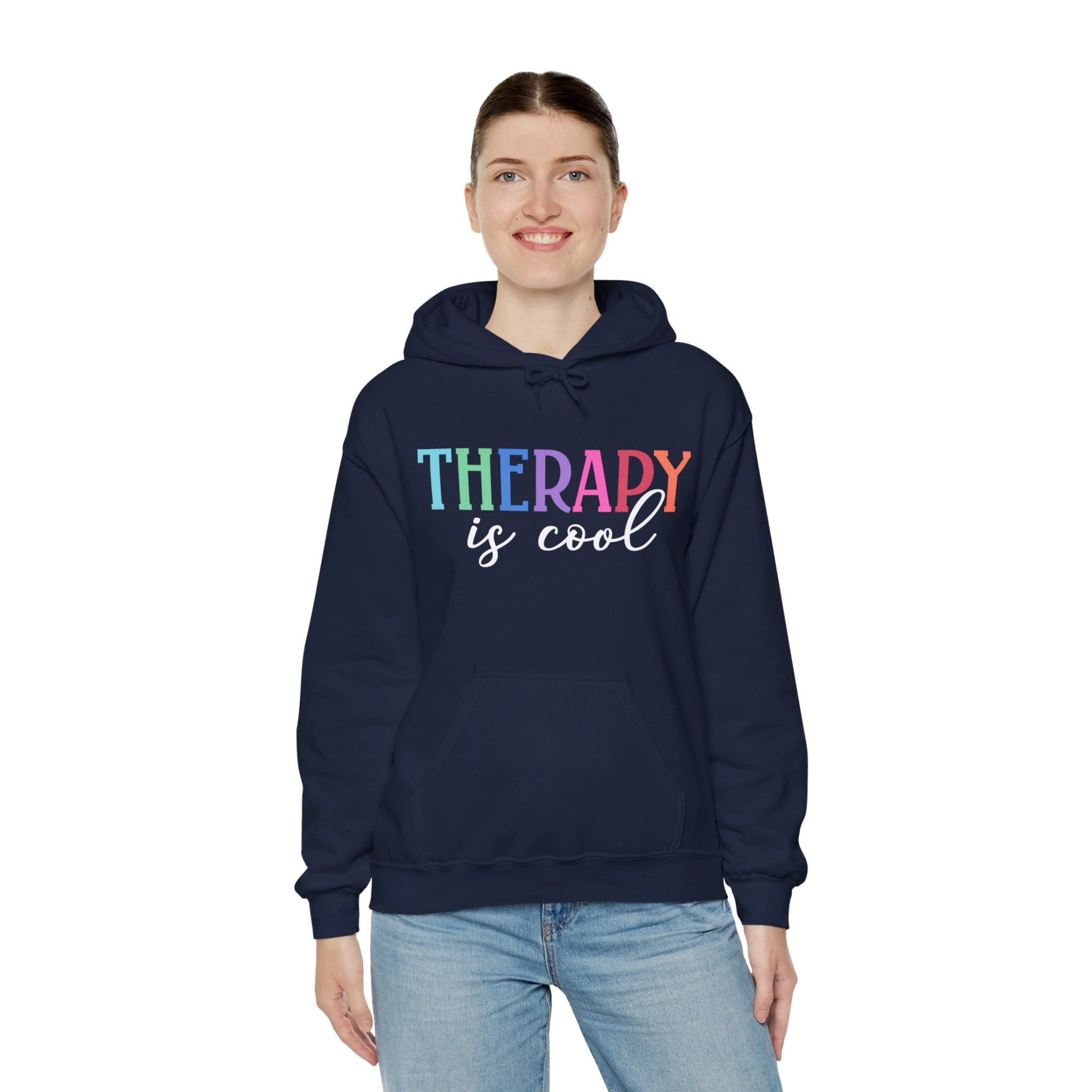 Therapy Is Cool Hoodie, Therapy Sweatshirt, Therapy Shirt, Therapist Sweatshirt, Positive Sweatshirt, Empathy Sweatshirt, Therapy Hoodie