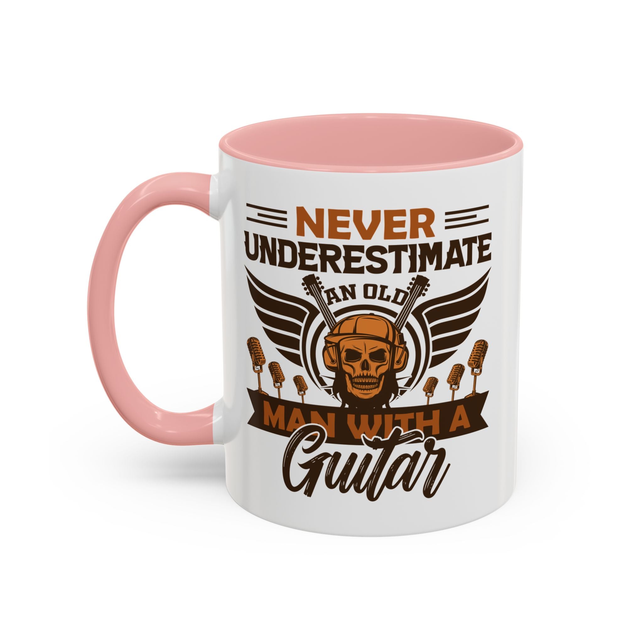 Never Underestimate an Old Man With a Guitar Mug, Guitar Coffee Mug, Funny Guitar Coffee Cup, Guitar Player Gifts, Guitar Dad Grandpa Presents