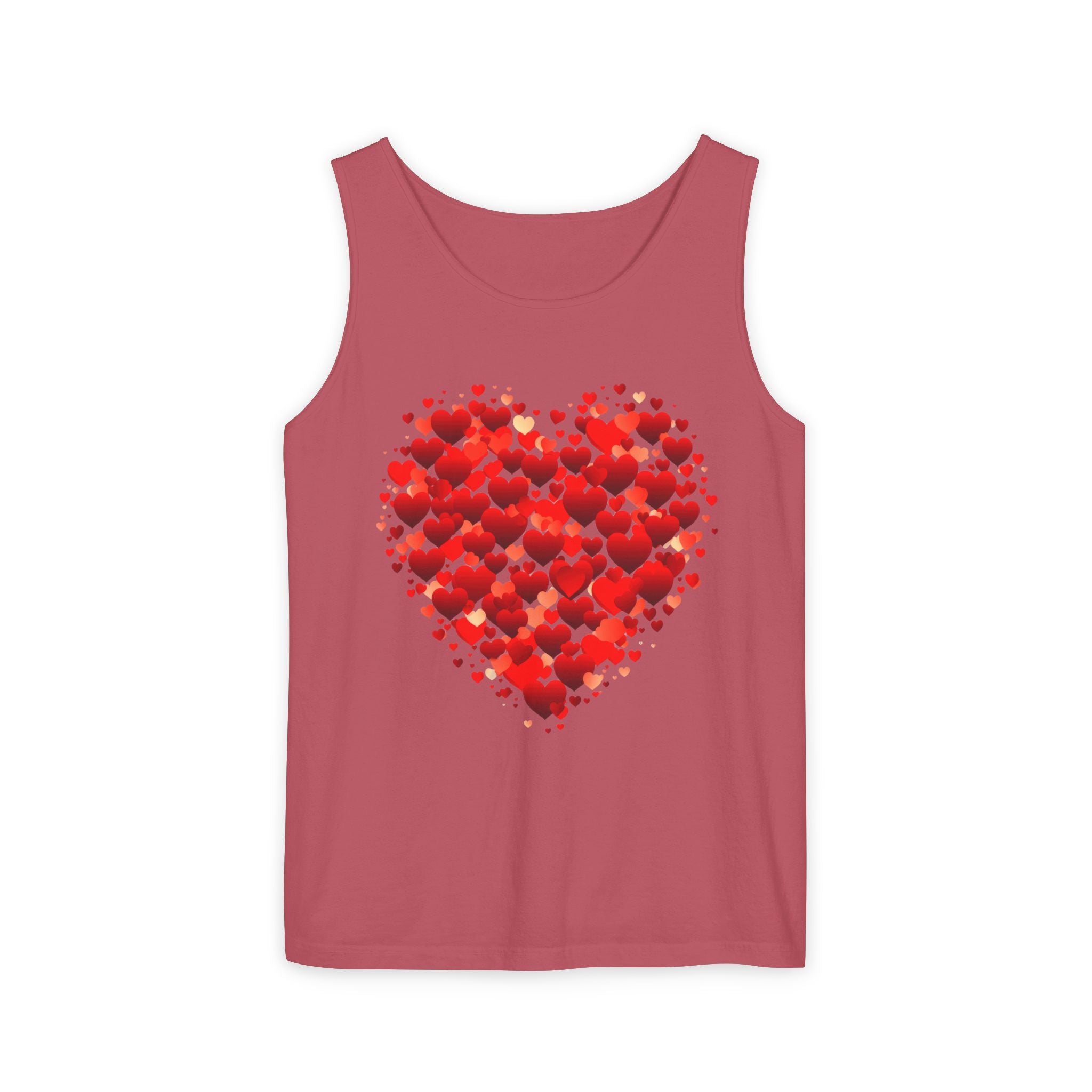 Double Red Heart Tank Top, Valentine Gift Top, Women Heart Gift, Love Heart Shirt, Cute Heart Shirt