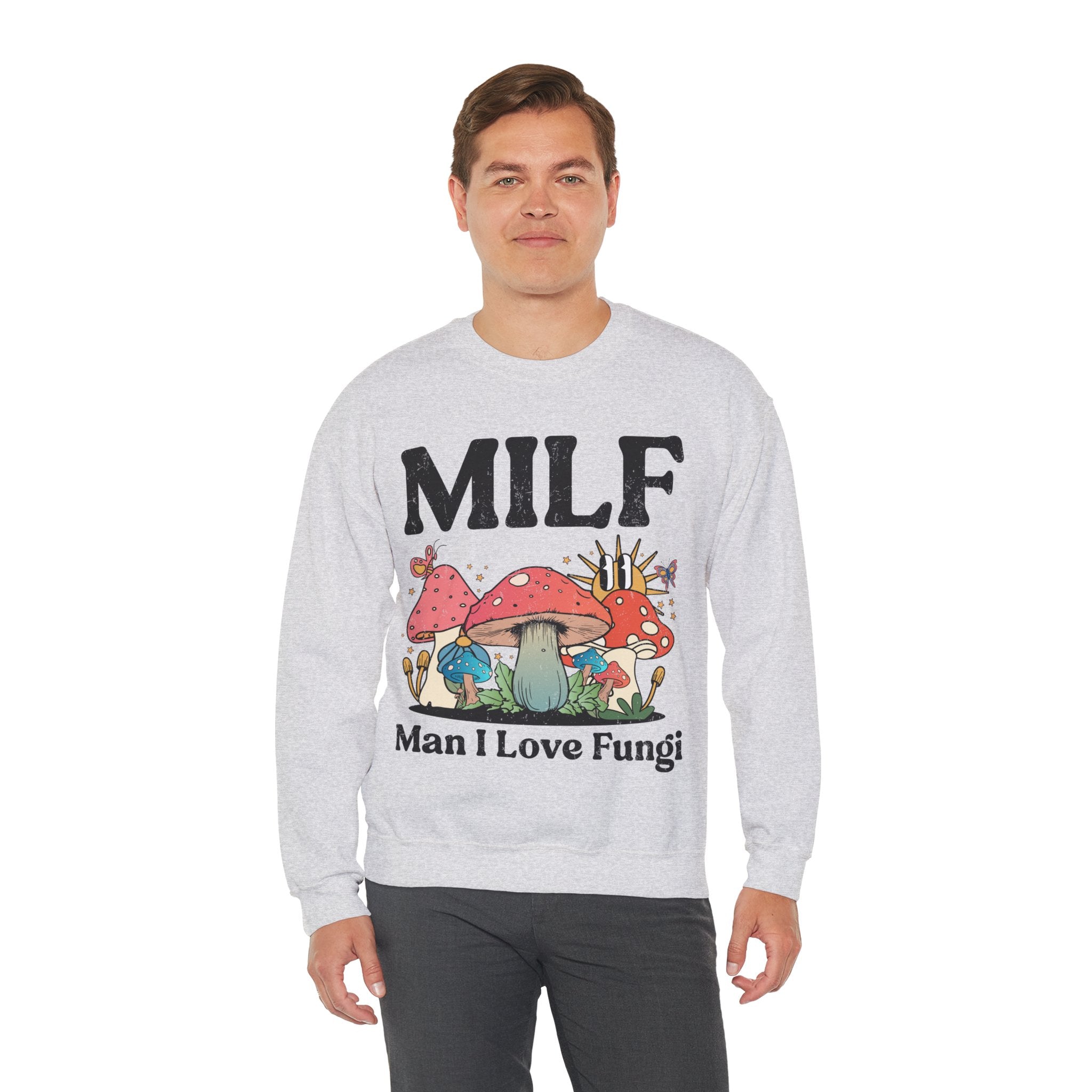 MILF Man I Love Fungi Sweatshirt, Retro Mushroom Shirt, Goblincore Sweatshirt, Cottagecore Sweater, Nature Lover Gift, Mycologist T-Shirt