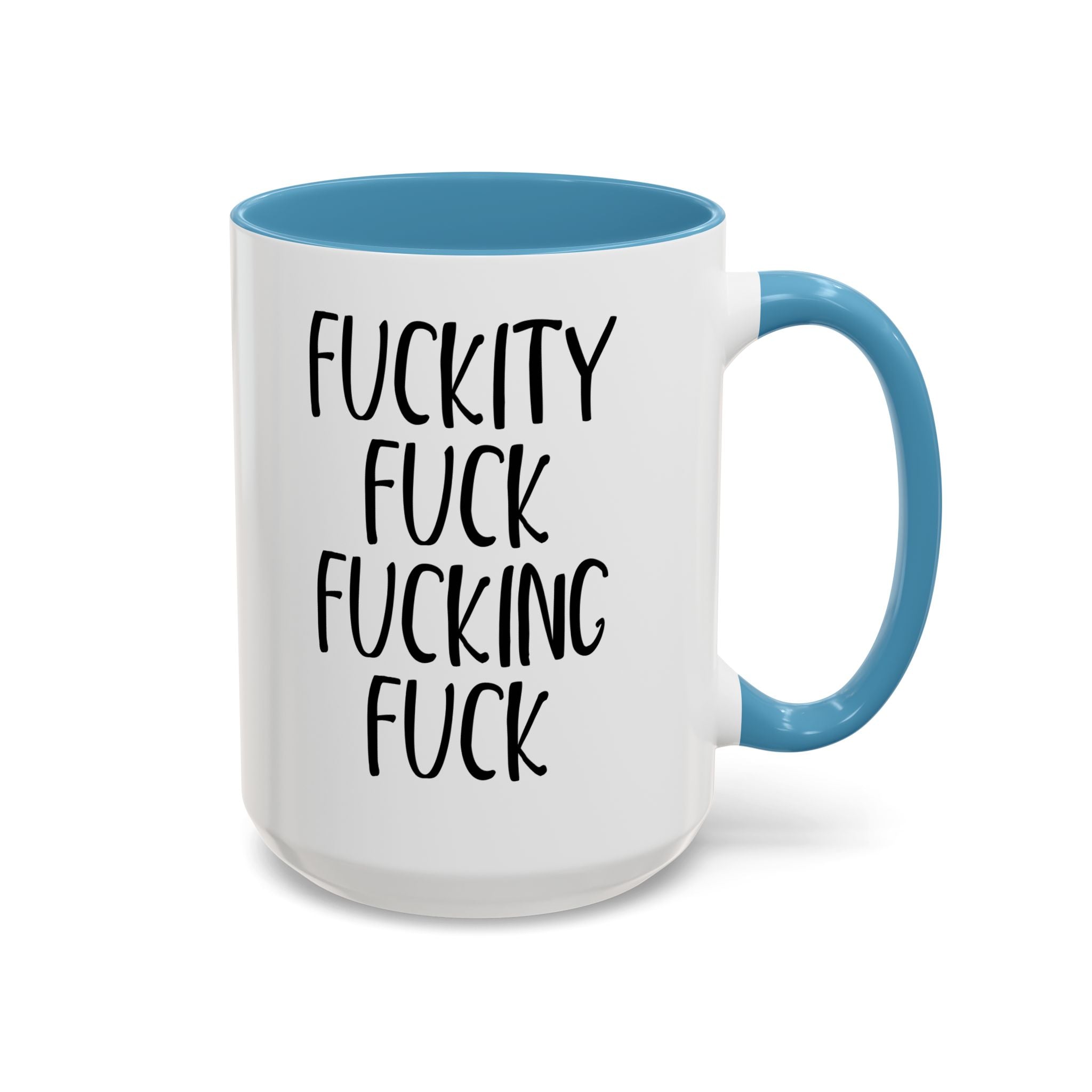 Fuckity Fuck Mug, Sarcastic Coffee Mug, Funny Birthday Gift, Large Coffee Mug, Double Sided Minimalist Mug, Gag Gifts for Men, Snarky Mugs