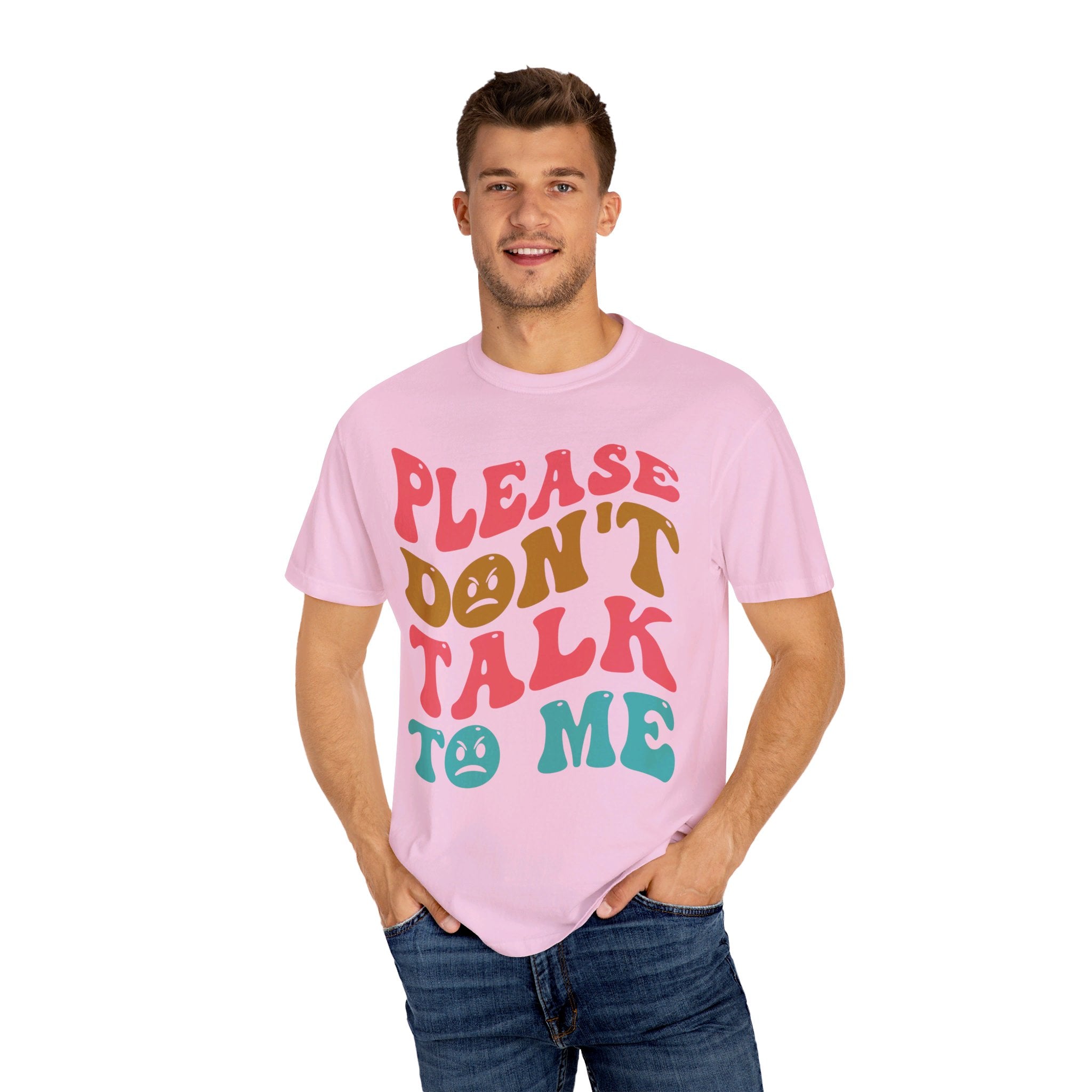 Please don't talk to me shirt, Funny introvert shirt, Words on back retro, Sarcastic introvert gift