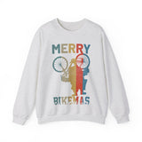 Retro Vintage Christmas Cyclist Sweatshirt, Merry Bikemas Shirt, Christmas Sweatshirt, Holiday shirt, Holiday Gifts