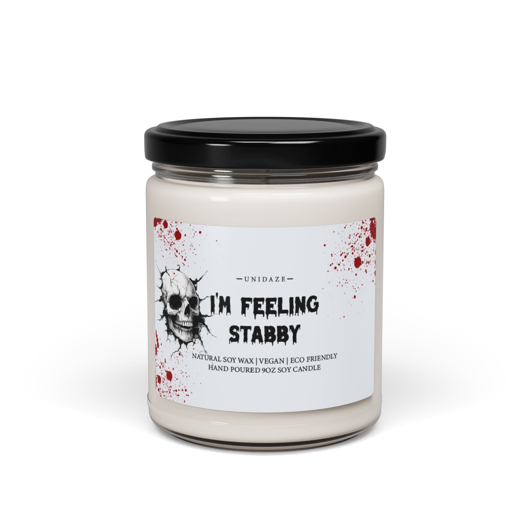 I'm feeling stabby ghostface candle, Halloween decor, Halloween candle, Fall candle decor, Cute candles, Fall scented candles, Spooky decor