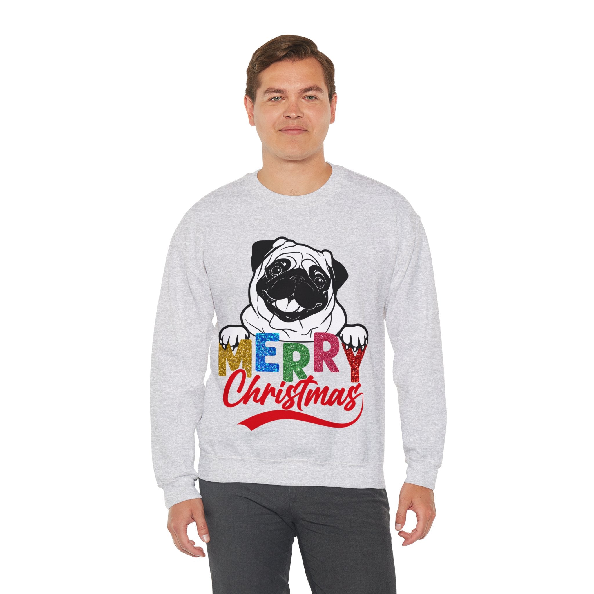 Christmas Pug Sweatshirt, Funny Pug Christmas Sweatshirt, Dog Lover Gift, Pug Mom Sweatshirt, Dog Mom Shirt