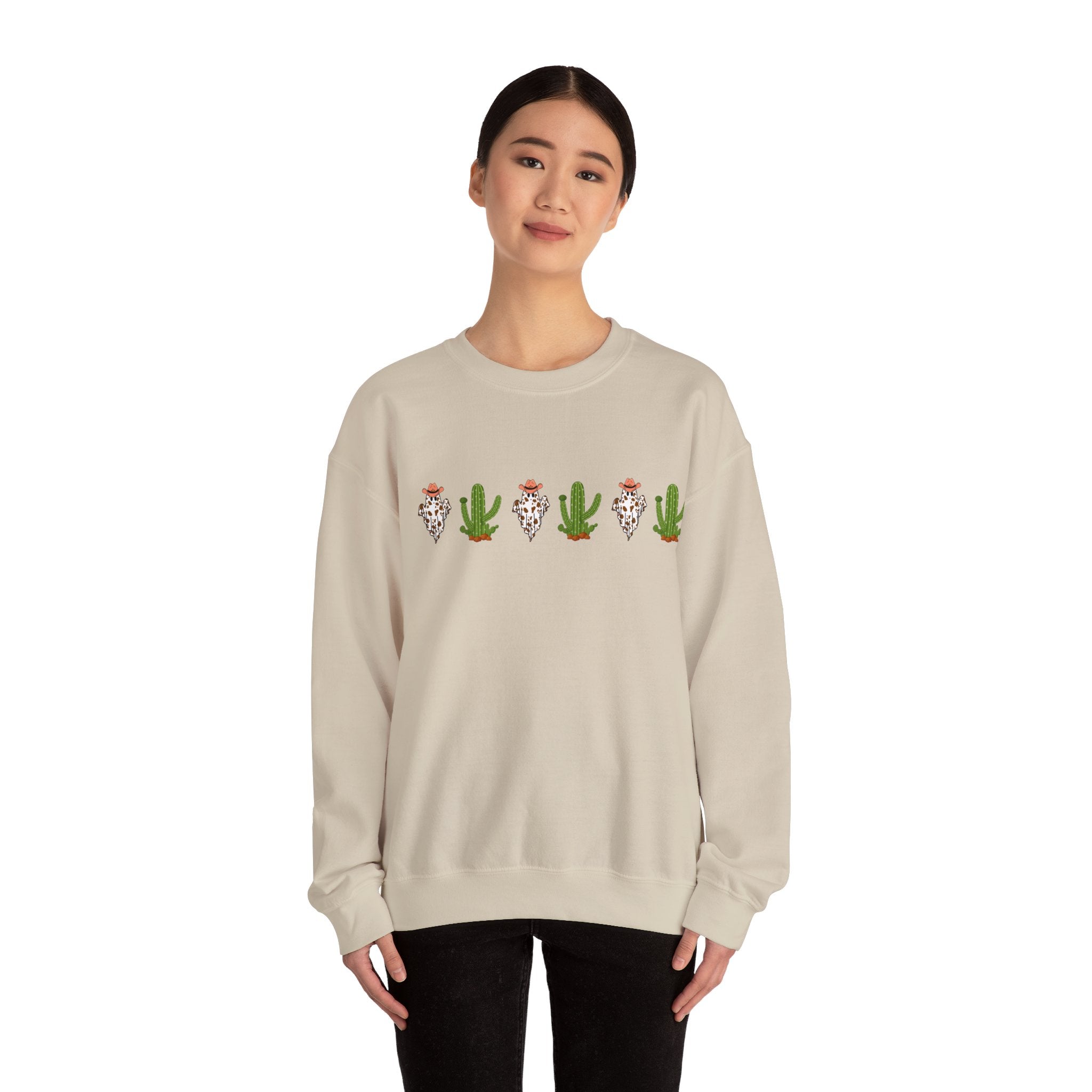 Halloween Cactus Sweatshirt, Ghost Cactus Shirt, Halloween Planter, Halloween Sweatshirt, Fall Shirt, Autumn Shirt, Witch Hoodie, Saguaro