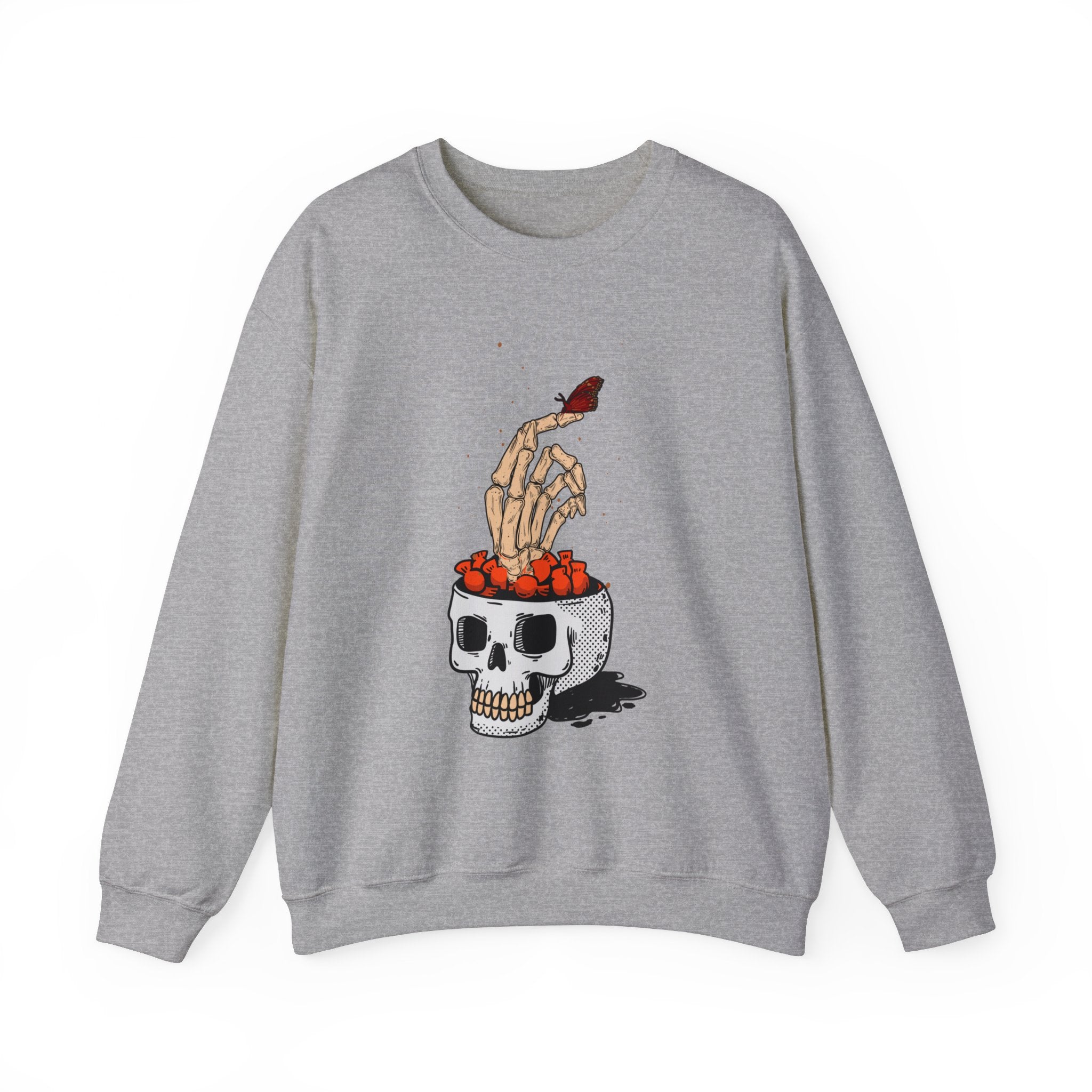 Skull skeleton hand halloween Sweatshirt, Skeleton Hand T-Shirt, Skeleton Shirt, Horror Gift, Skeleton Rock Tee, Rock and Roll Shirt