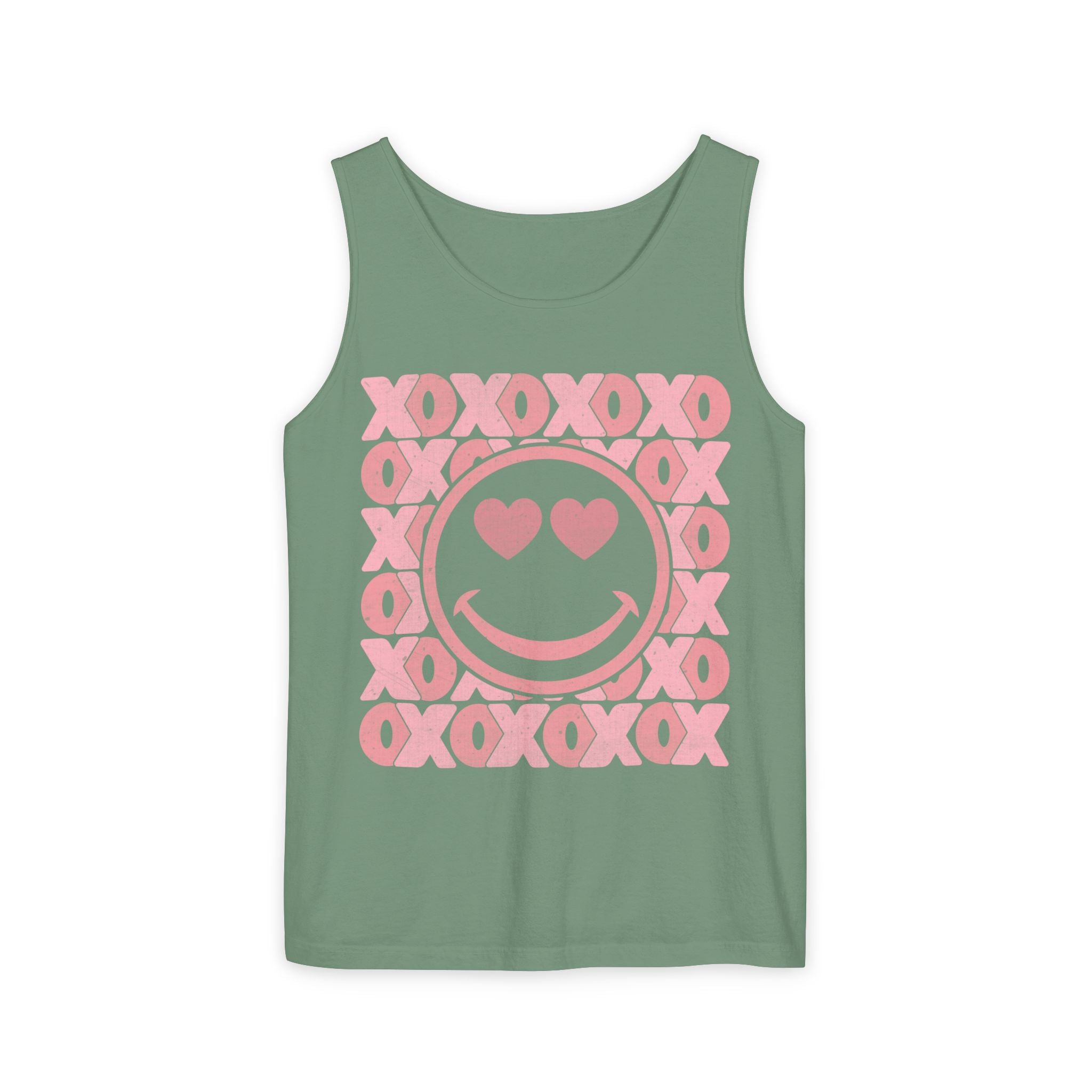 XOXO Smiley Face Tank Top, Valentine Heart Shirt, Love T-Shirt, XOXO Happy Smiley Face Tank Top, Valentines Day Gift, XOXO Heart Tee