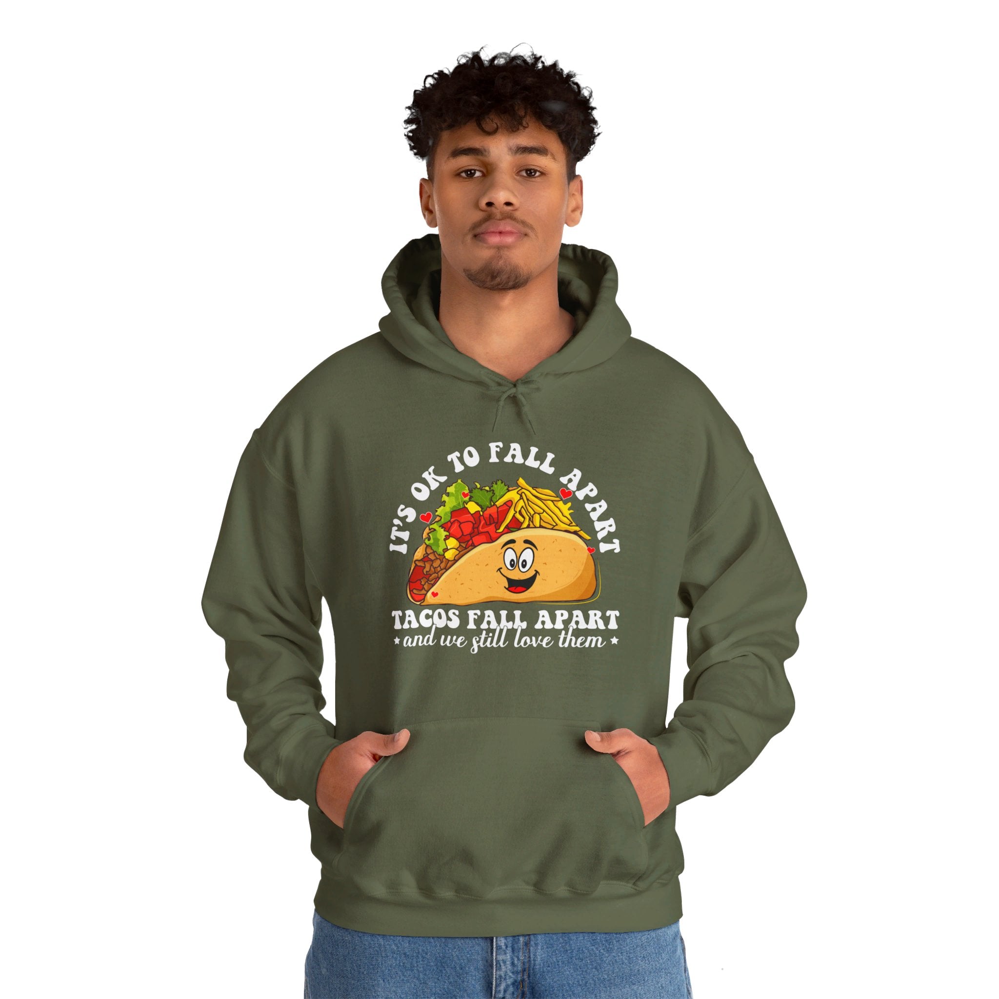 It's ok to fall apart taco Hoodie, Diversely Human Hoodie, Mental Health Awareness Hoodie, Suicide Prevention Hoodie