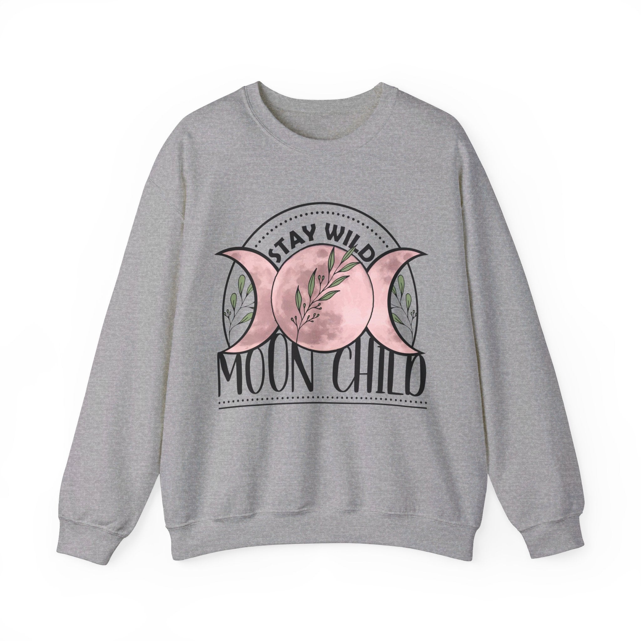 Stay Wild Moon Child Sweatshirt, Celestial Floral Moon Tee, Hippie Shirt, Mystical Boho Shirt, Moon Child Gifts Tee