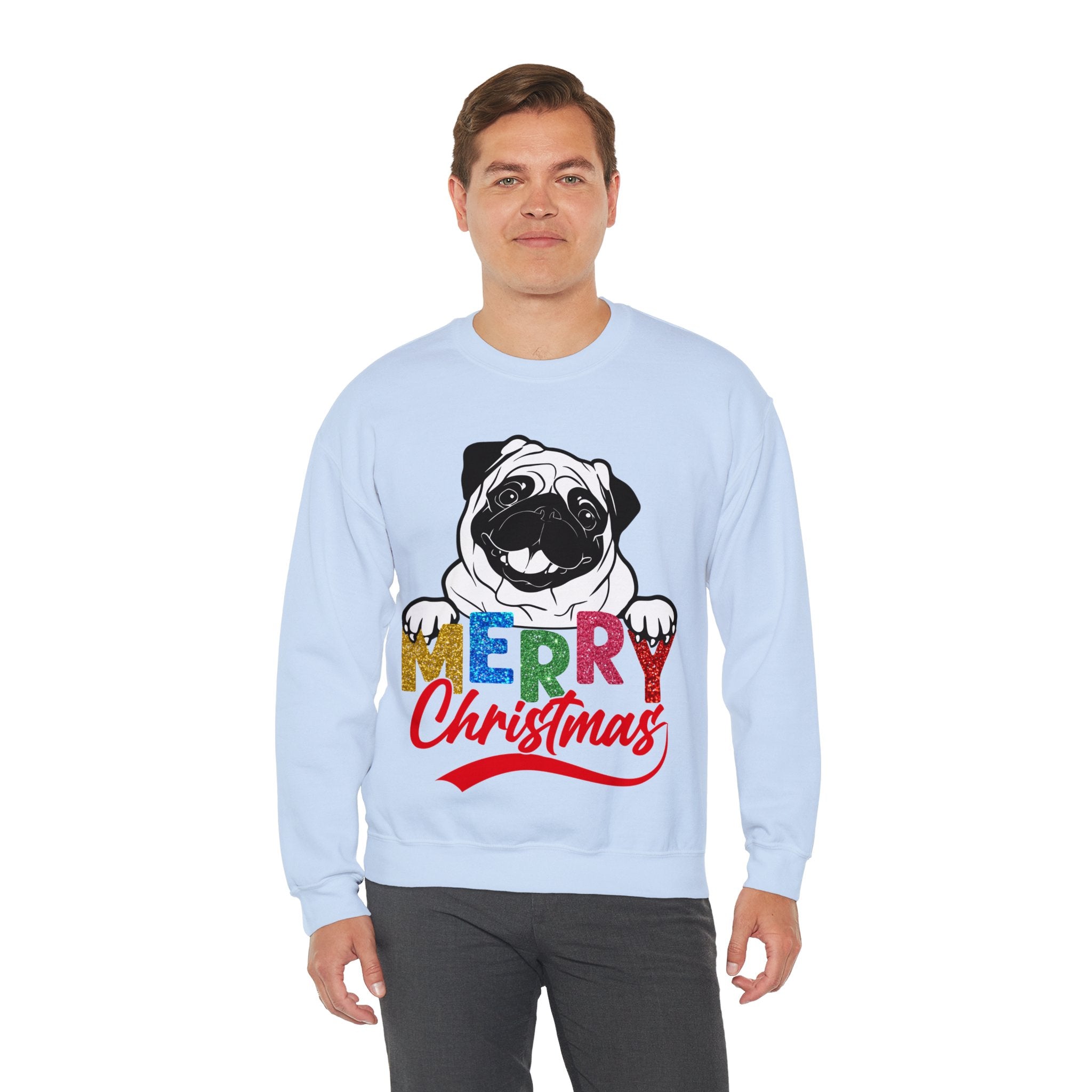 Christmas Pug Sweatshirt, Funny Pug Christmas Sweatshirt, Dog Lover Gift, Pug Mom Sweatshirt, Dog Mom Shirt