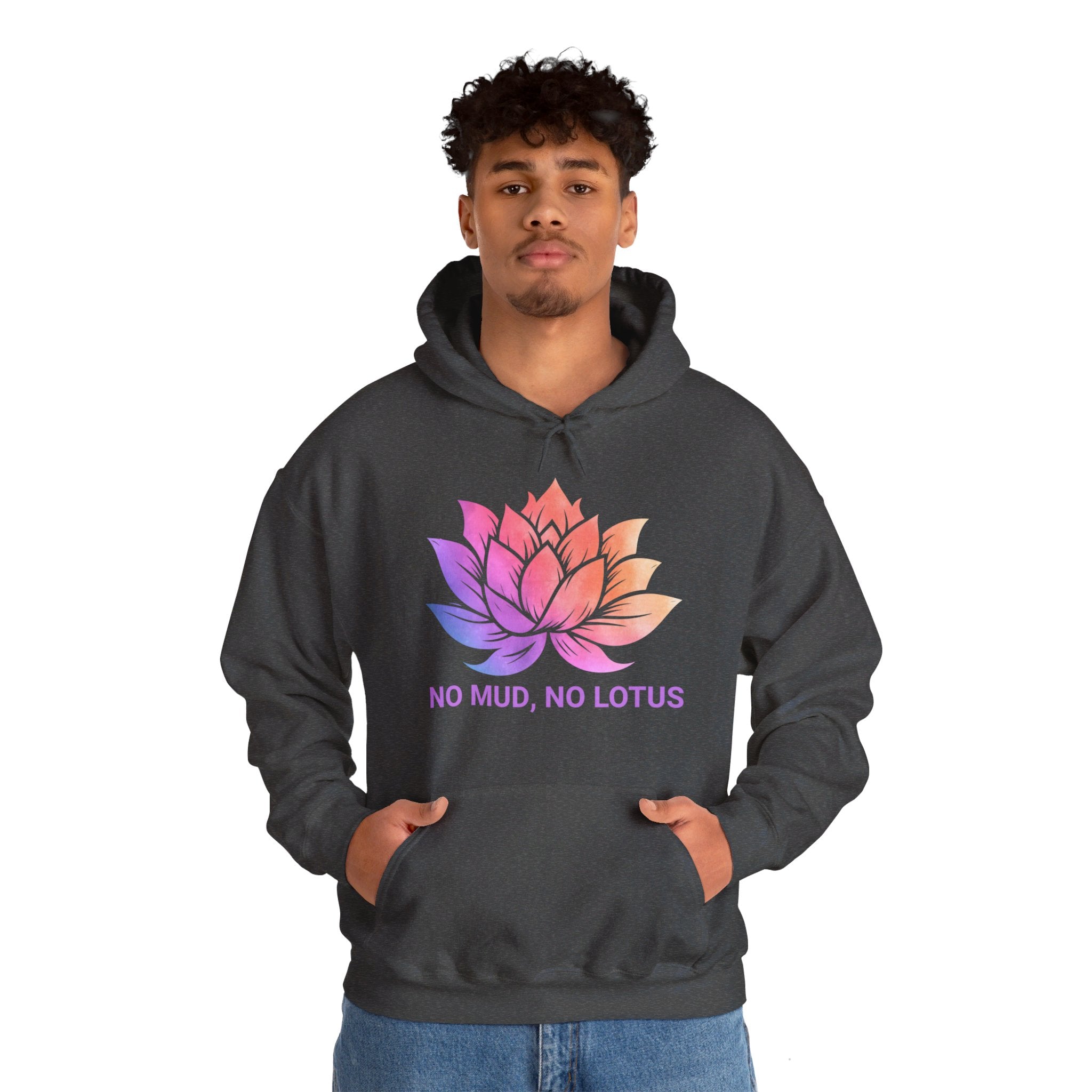 Lotus Flower Hoodie, Zen Meditation Gift, No Mud No Lotus, Yoga Clothes for Women, Meditation Shirt, Spiritual Tshirt, Yoga Shirt, Namaste Yall