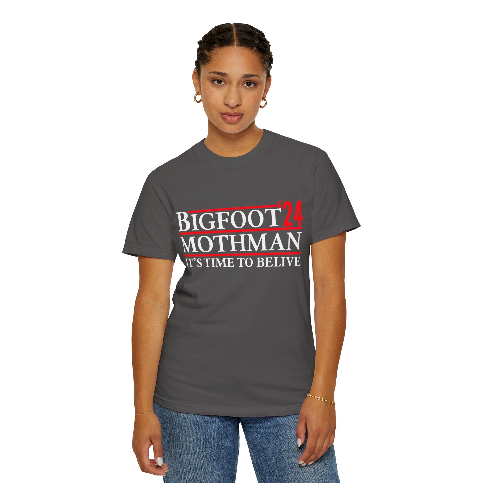 UNIDAZE Bigfoot Mothman 2024 President Election Shirt, Funny Vote Bigfoot Political Satire Humor Tee, Unique T-Shirt Gift for Men and Women Printify 2024 election shirt bigfoot lover shirt bigfoot shirt bigfoot usa Cotton Crew neck DTG for president funny 2024 election funny bigfoot shirt funny election shirt joke shirt Men's Clothing mothman shirt Oversized political satire sasquatch shirt T-shirts TikTok Unisex vote bigfoot Women's Clothing