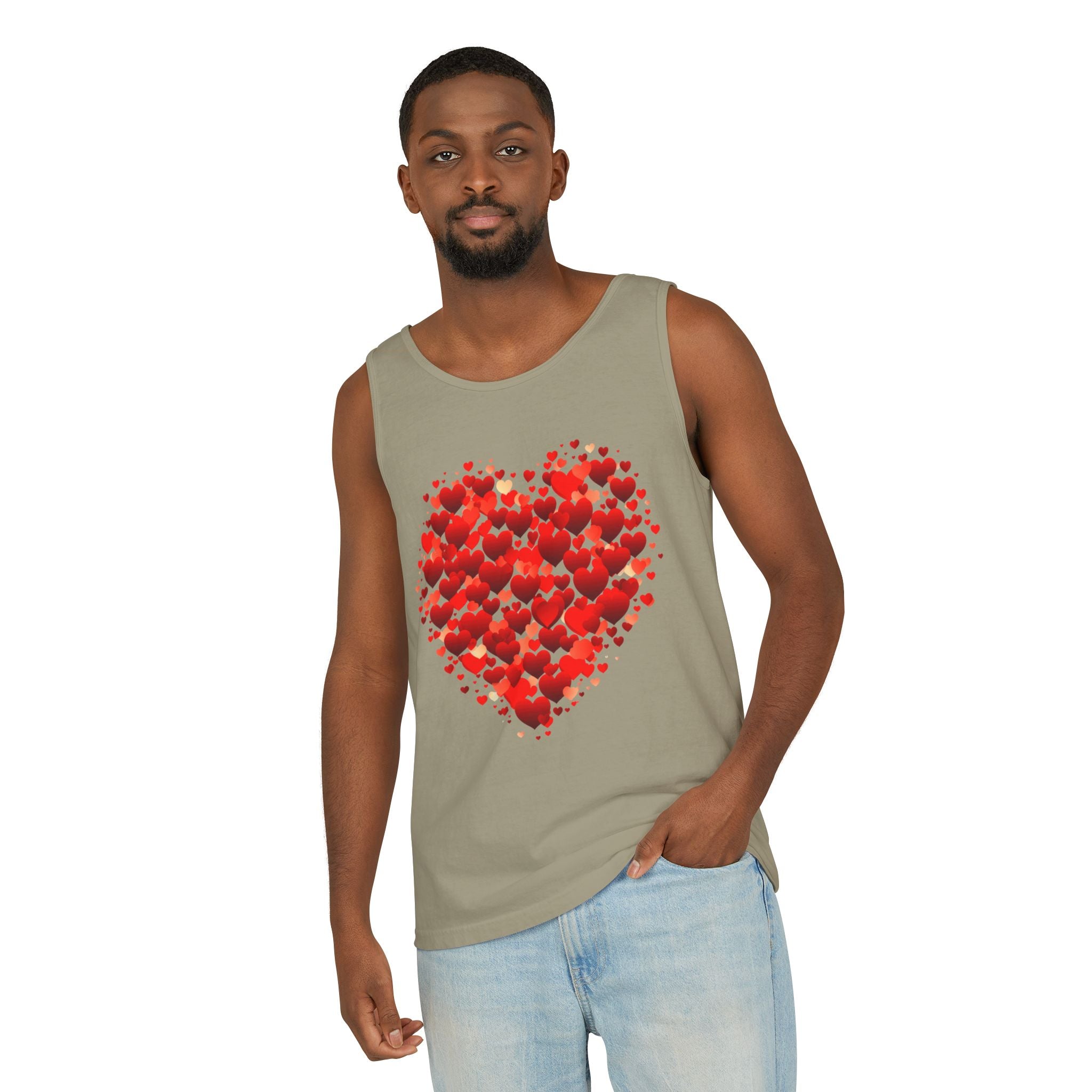 Double Red Heart Tank Top, Valentine Gift Top, Women Heart Gift, Love Heart Shirt, Cute Heart Shirt