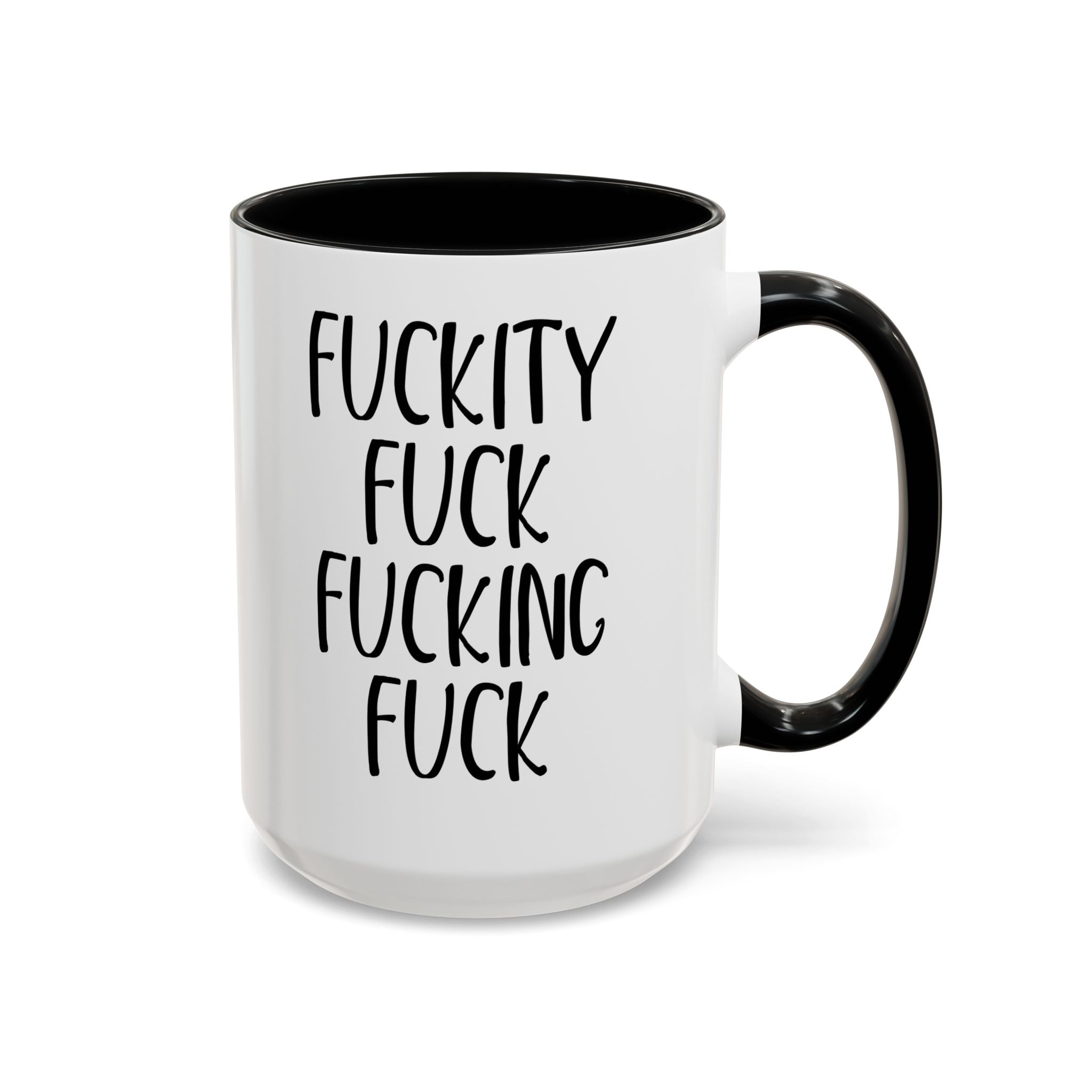 Fuckity Fuck Mug, Sarcastic Coffee Mug, Funny Birthday Gift, Large Coffee Mug, Double Sided Minimalist Mug, Gag Gifts for Men, Snarky Mugs