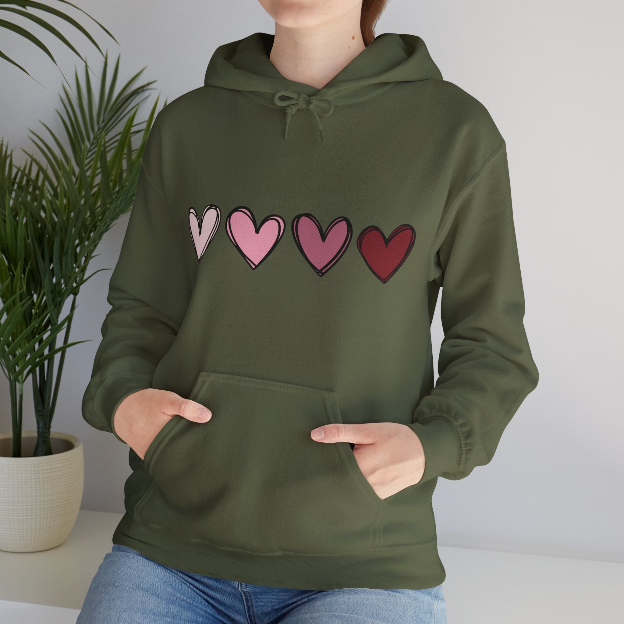 Valentine Double Heart Hoodie, Cute Valentine Hoodie, Valentine Sweatshirts, Vintage Valentine Hooded Sweatshirt, Valentine Pullover