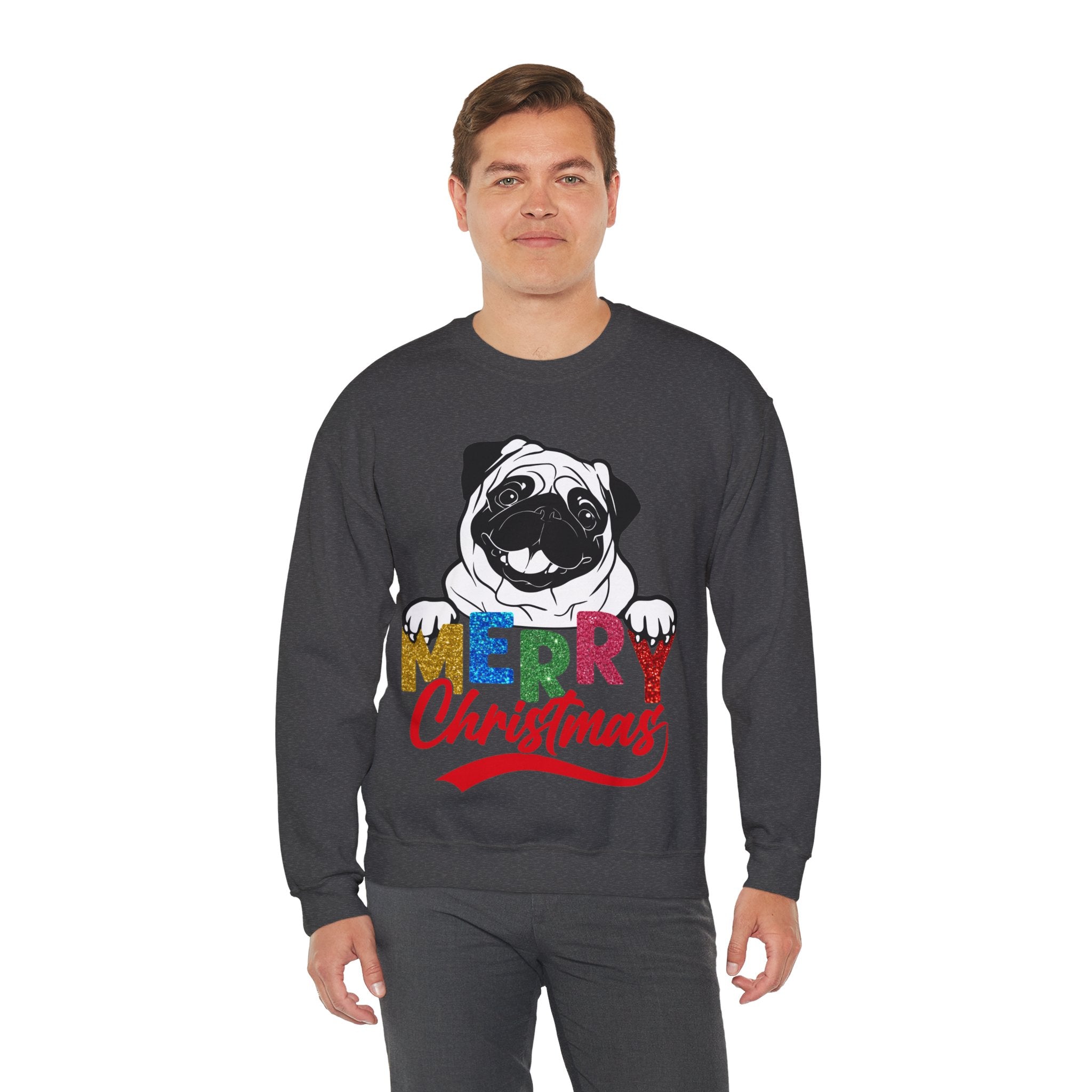 Christmas Pug Sweatshirt, Funny Pug Christmas Sweatshirt, Dog Lover Gift, Pug Mom Sweatshirt, Dog Mom Shirt