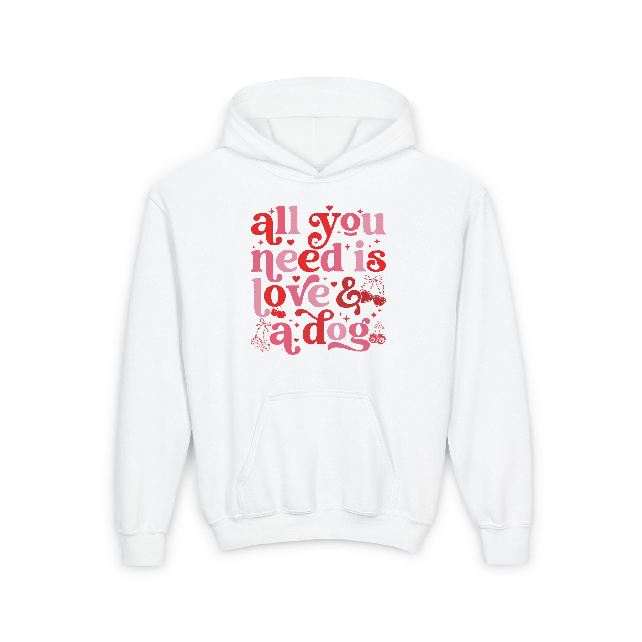 All You Need is Love and a Dog Kids Hoodie