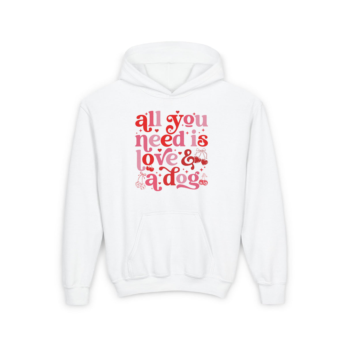 All You Need is Love and a Dog Kids Hoodie