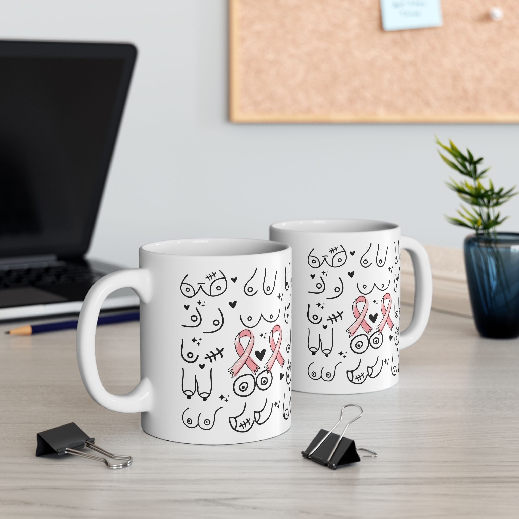 Boob Breast Cancer Awareness Coffee Cup