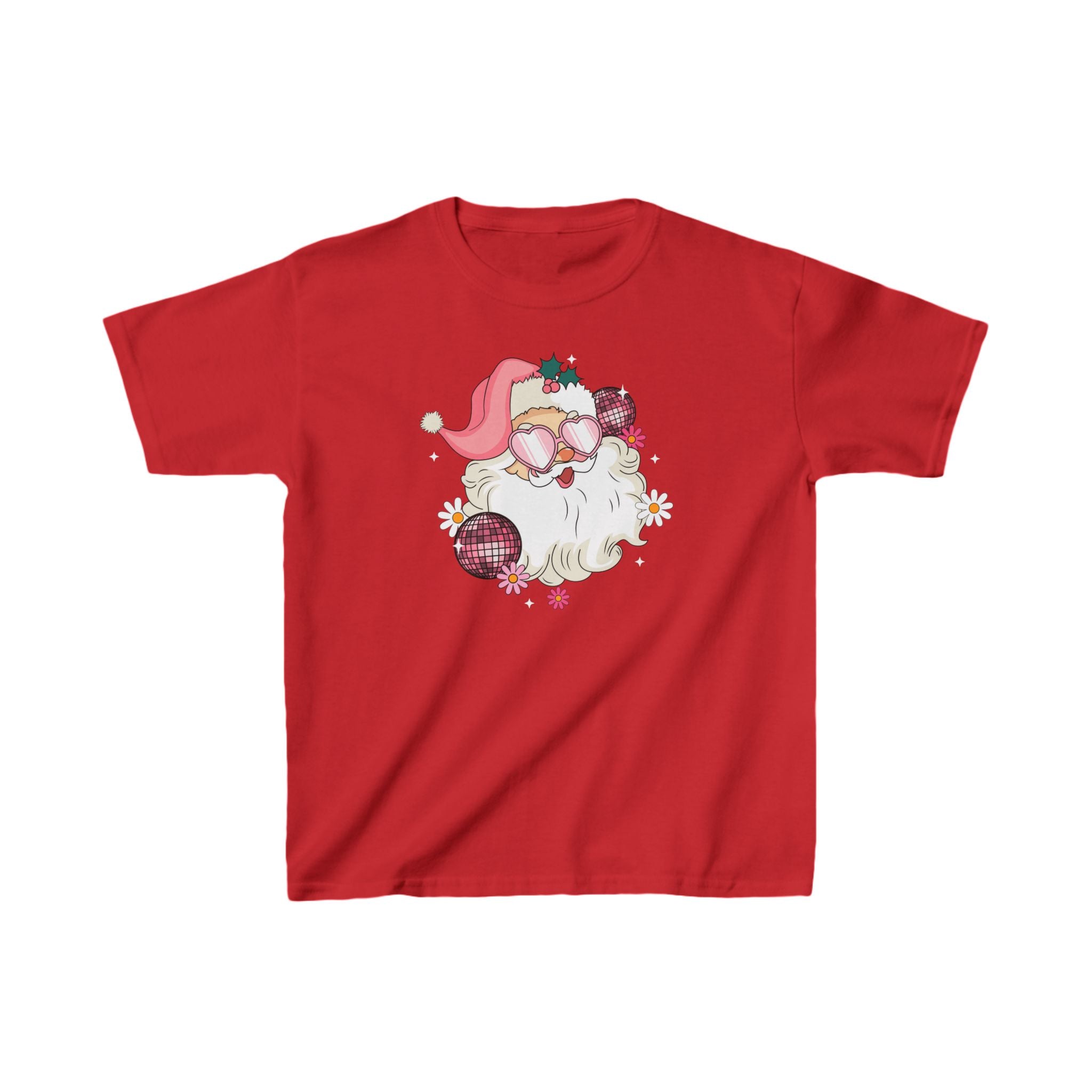 Christmas Pink Santa Kids T-Shirt 