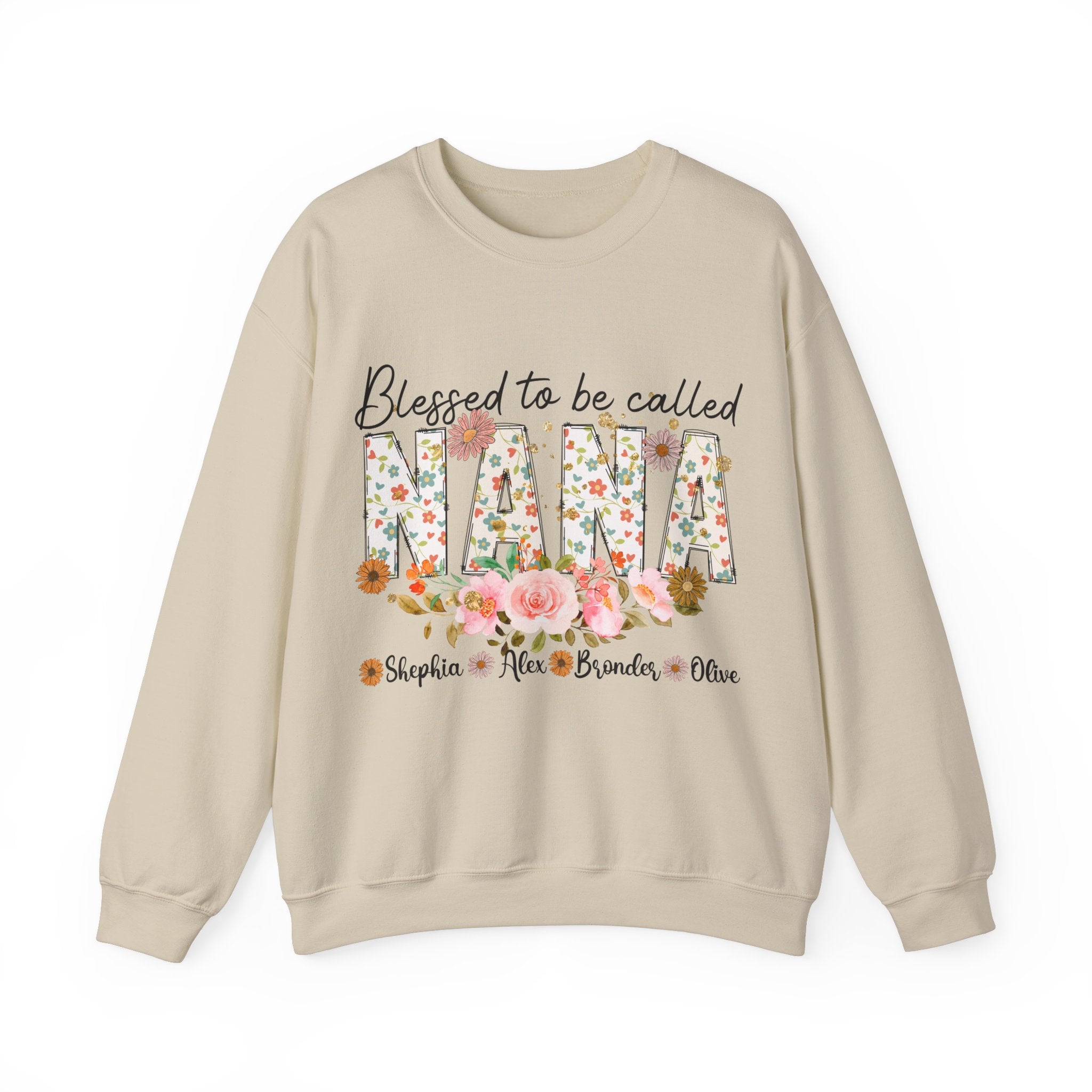 Custom Blessed To Be Called Nana With Kids Names Sweatshirt