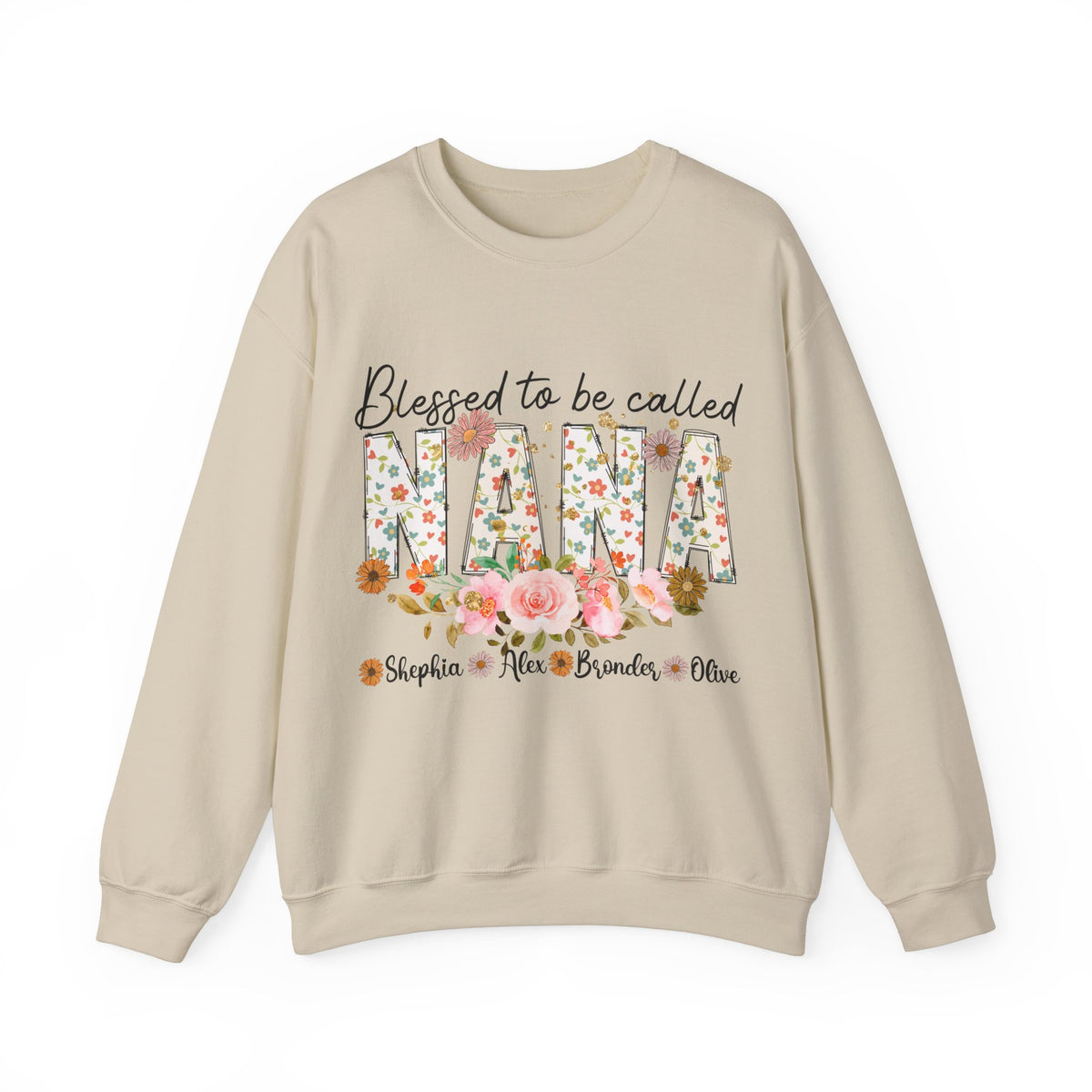 Custom Blessed To Be Called Nana With Kids Names Sweatshirt