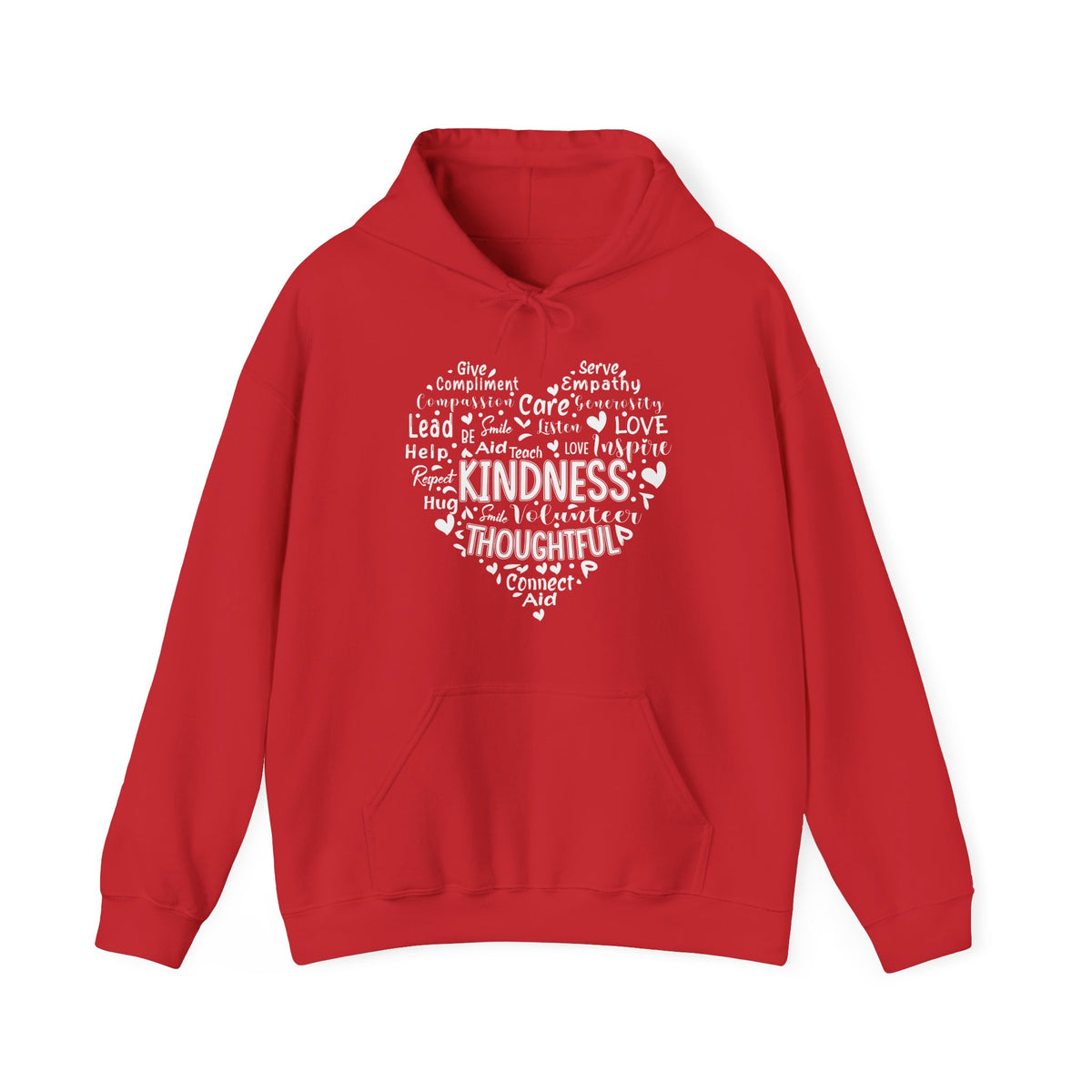 Cute Heart Be Kind Graphic Hoodie