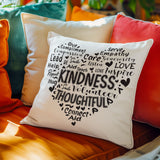 Cute Heart Be Kind Graphic Pillow