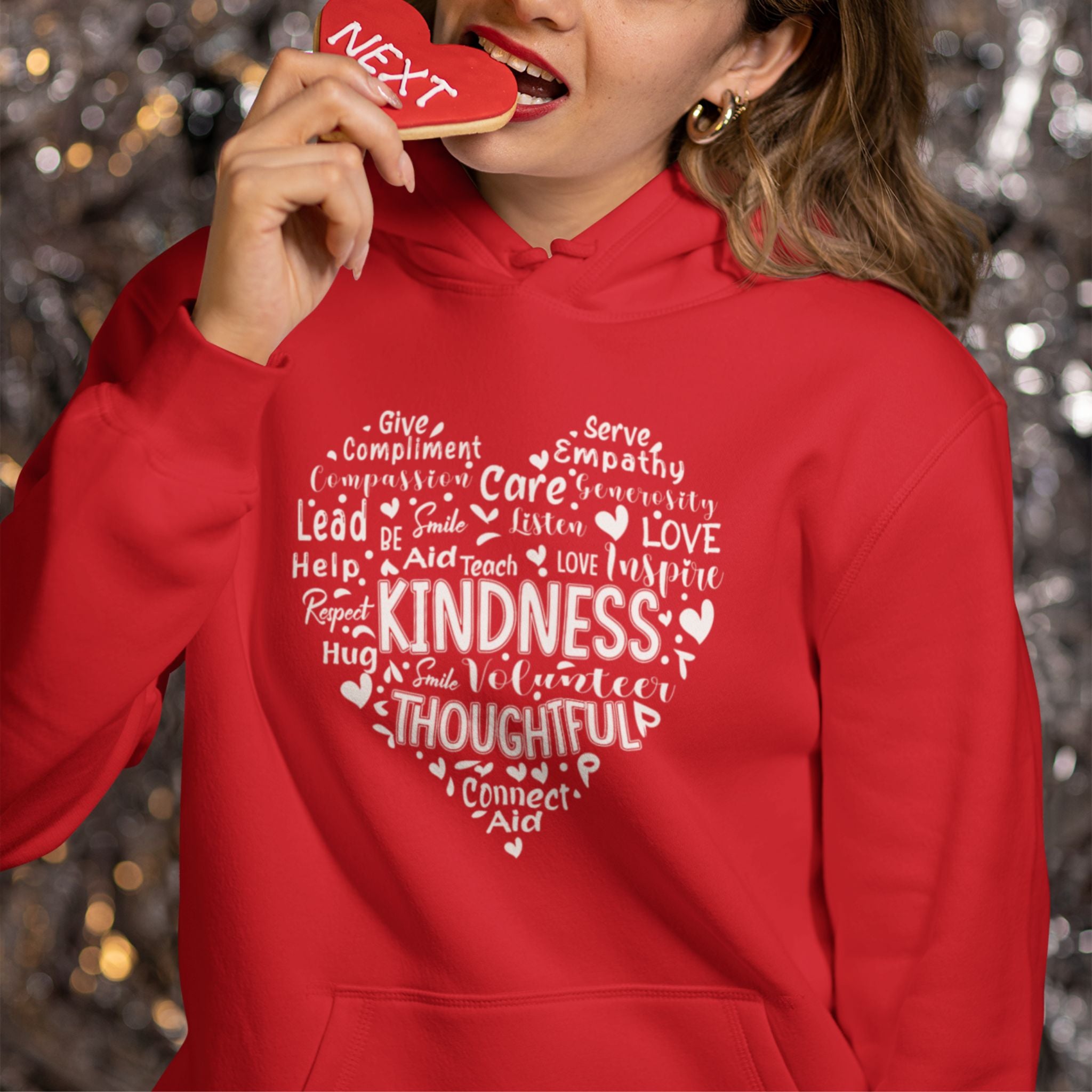 Cute Heart Be Kind Hoodie