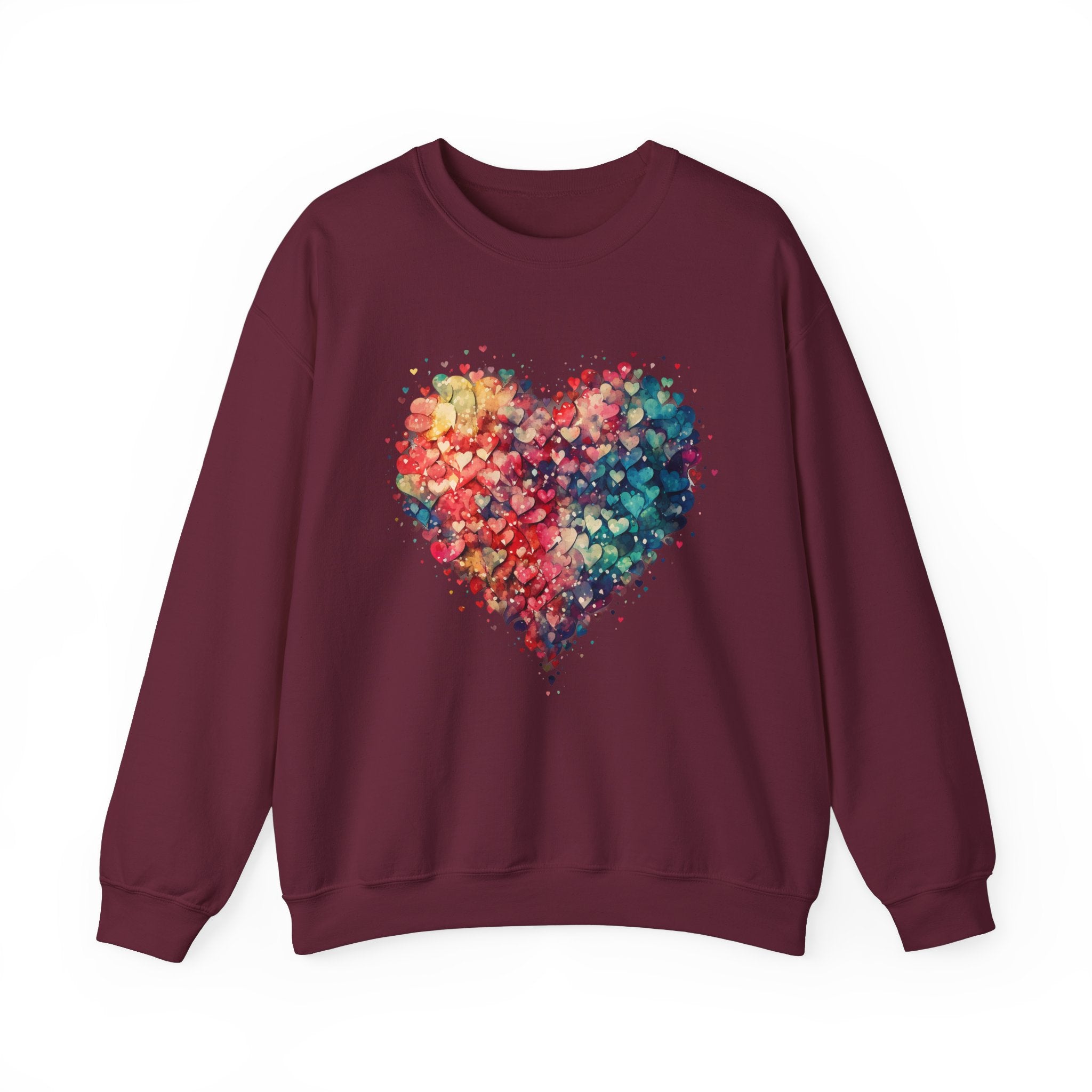 Cute Watercolor Heart Sweater