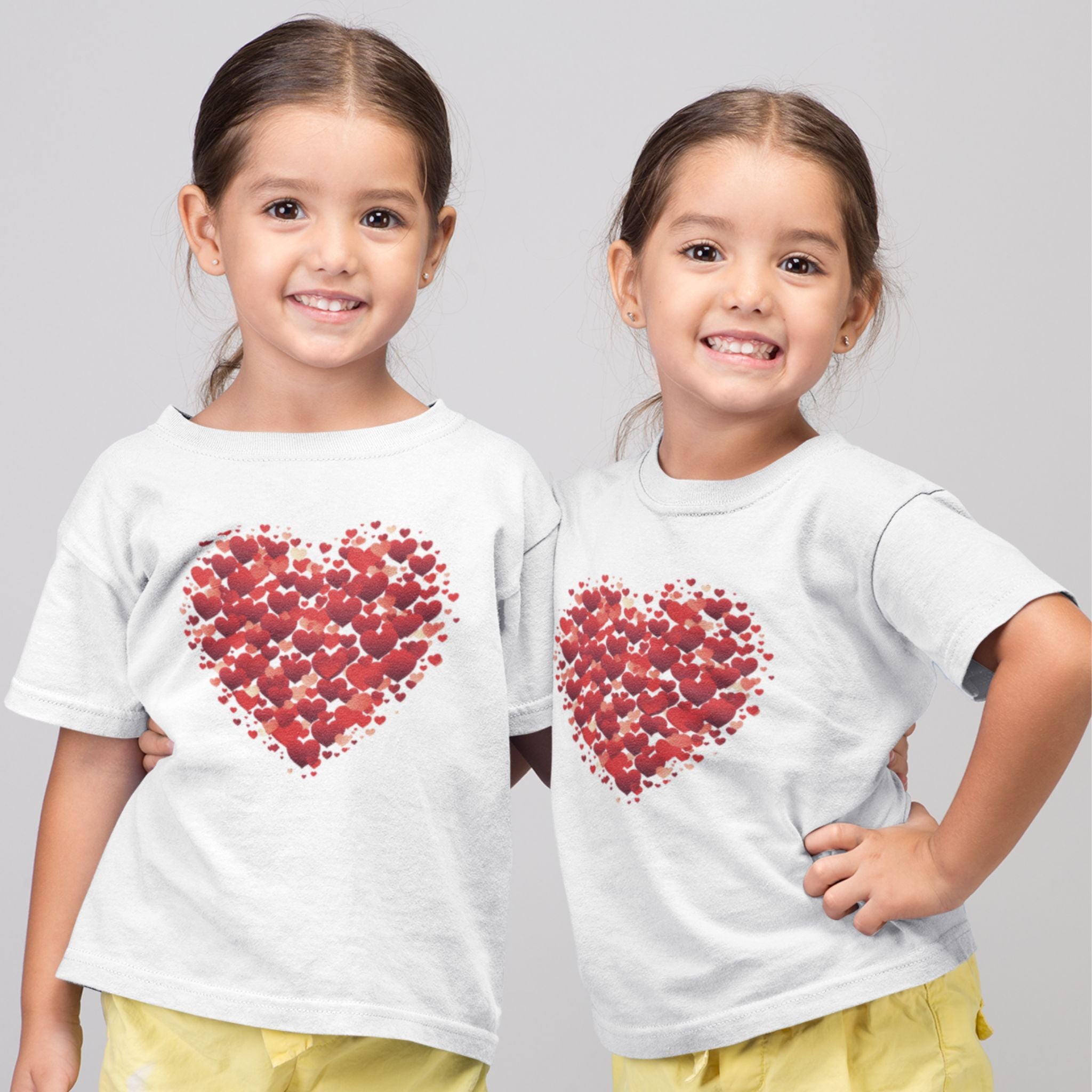 Double Red Heart Kids Shirt