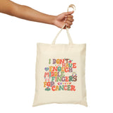 I Don't Have Enough Middle Fingers For Cancer Cotton Canvas Tote Bag