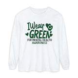 I Wear Green For Mental Health Awareness Long Sleeve Tshirt