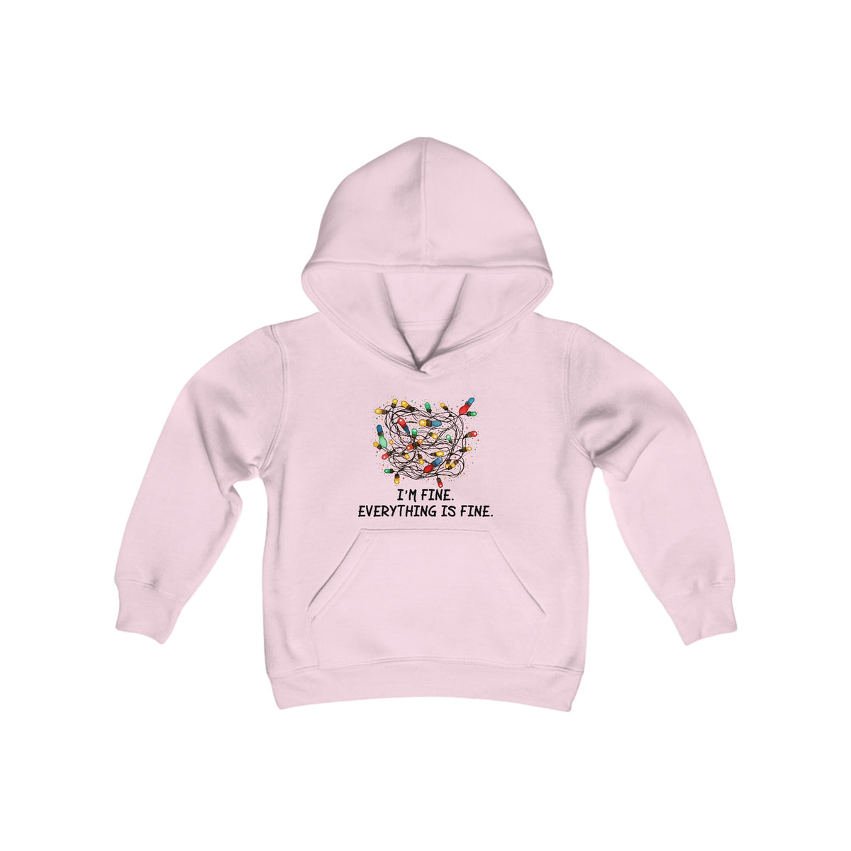 I'm Fine Everything is Fine Christmas Hoodie for Kids