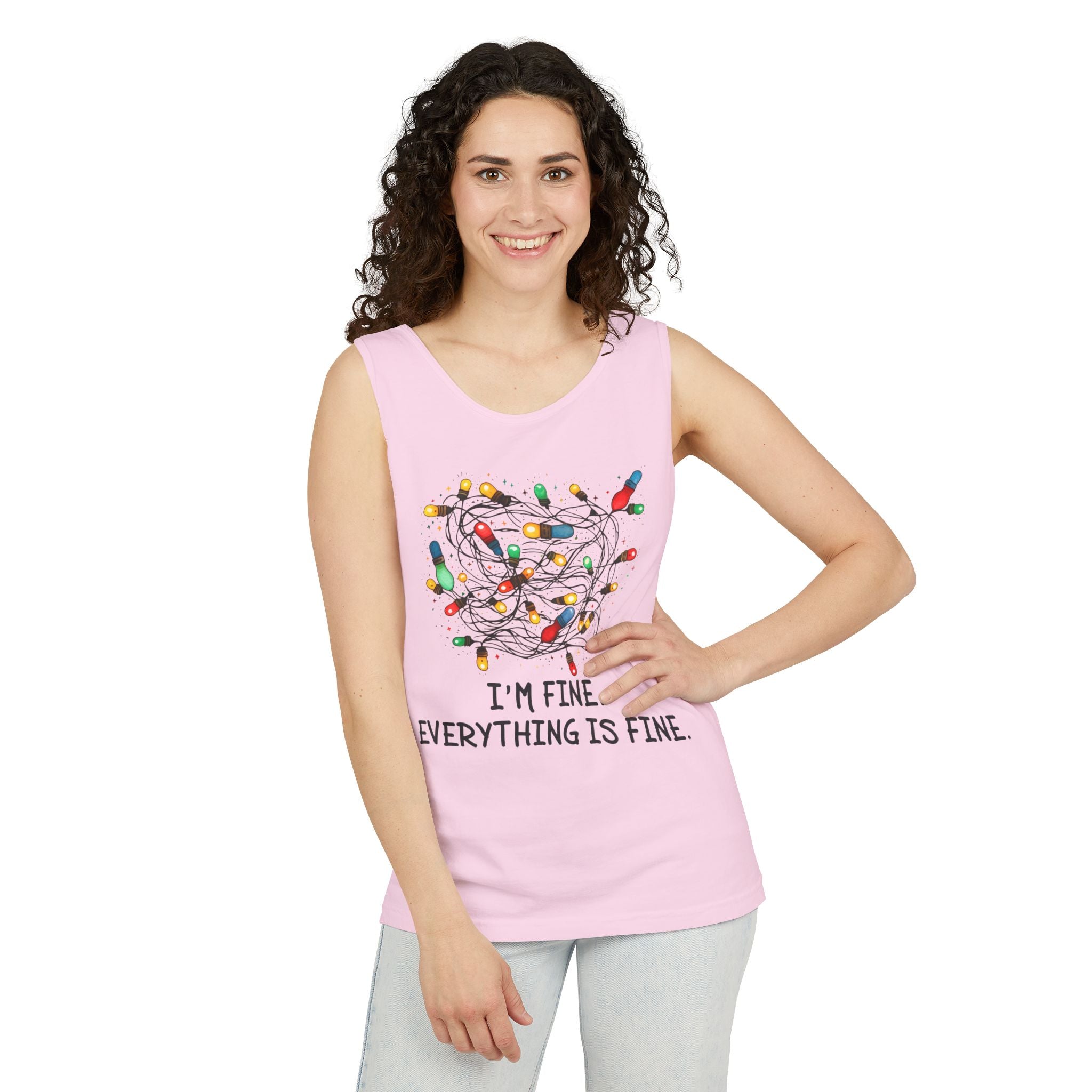 I'm Fine Everything is Fine Christmas Tank Top