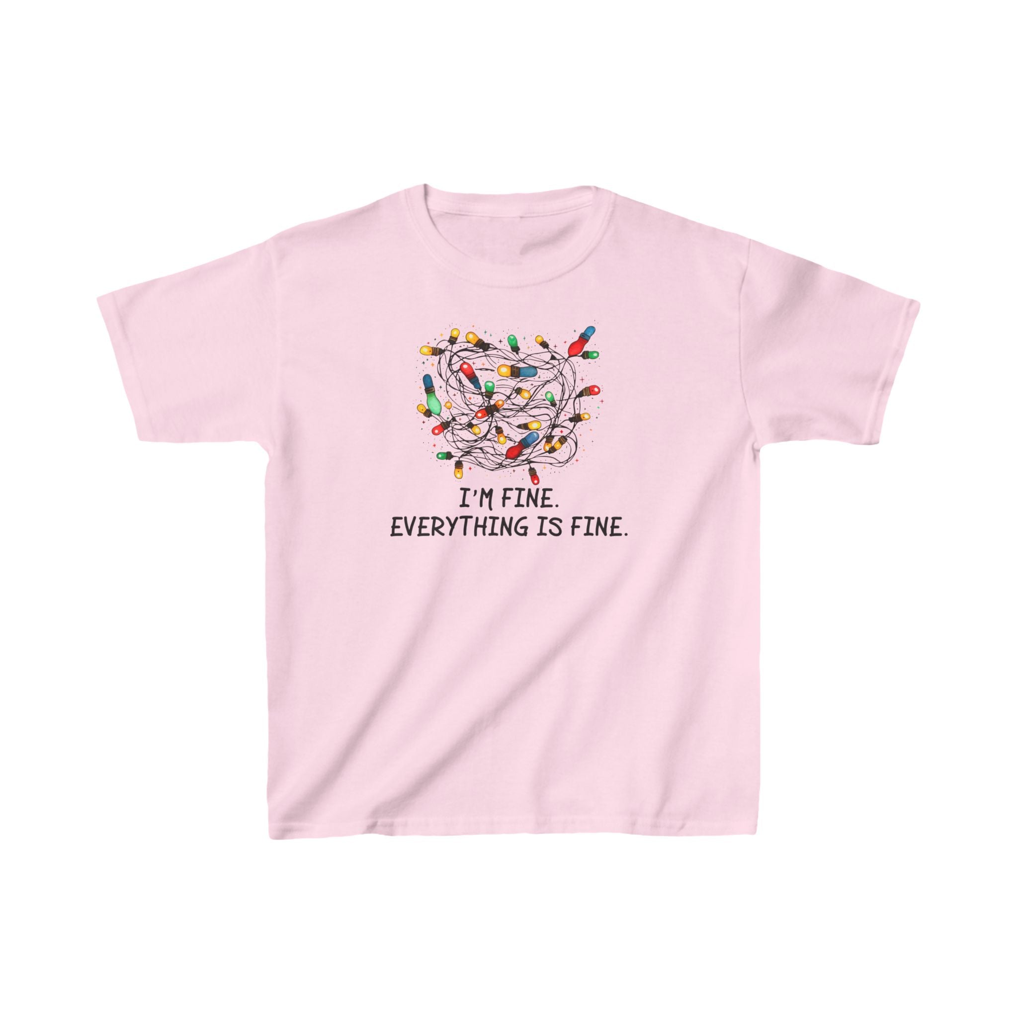 I'm Fine Everything is Fine Lights Kids Shirt 